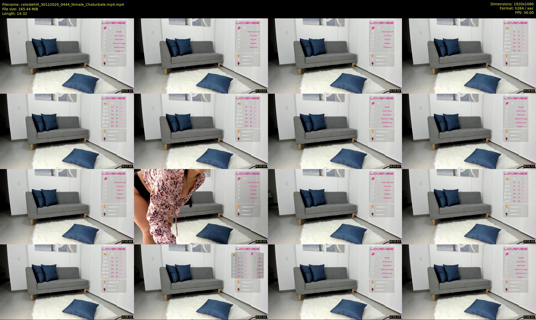 celestehill — 15 minute Chaturbate female cam show recording, 1080p, Dec 30, 2020