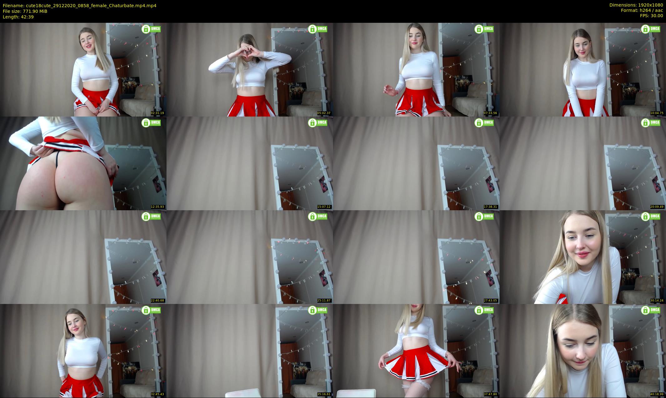 cute18cute — 43 minute Chaturbate female cam show recording, 1080p, Dec 29, 2020