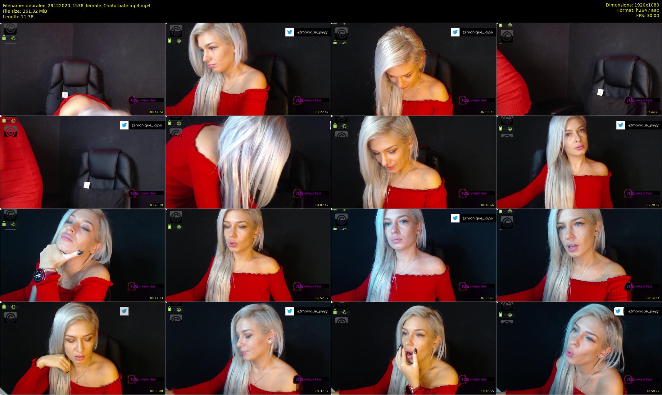 debralee — 12 minute Chaturbate female cam show recording, 1080p, Dec 29, 2020
