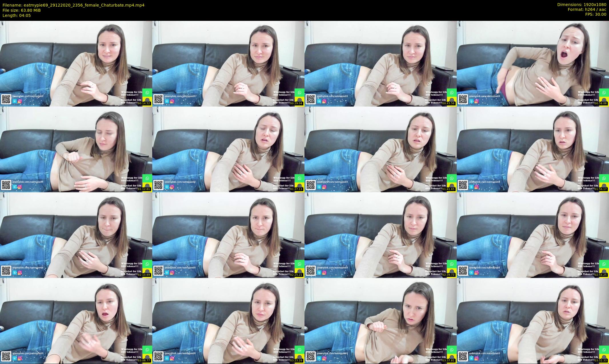 eatmypie69 — 5 minute Chaturbate female cam show recording, 1080p, Dec 29, 2020