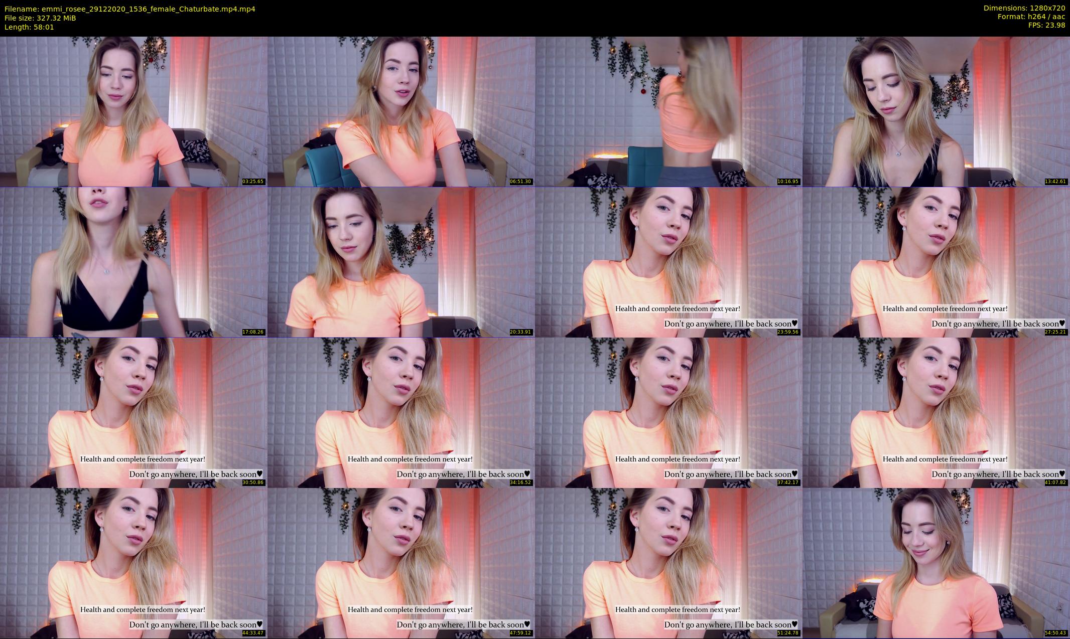 emmi_rosee — 59 minute Chaturbate female cam show recording, 720p, Dec 29, 2020