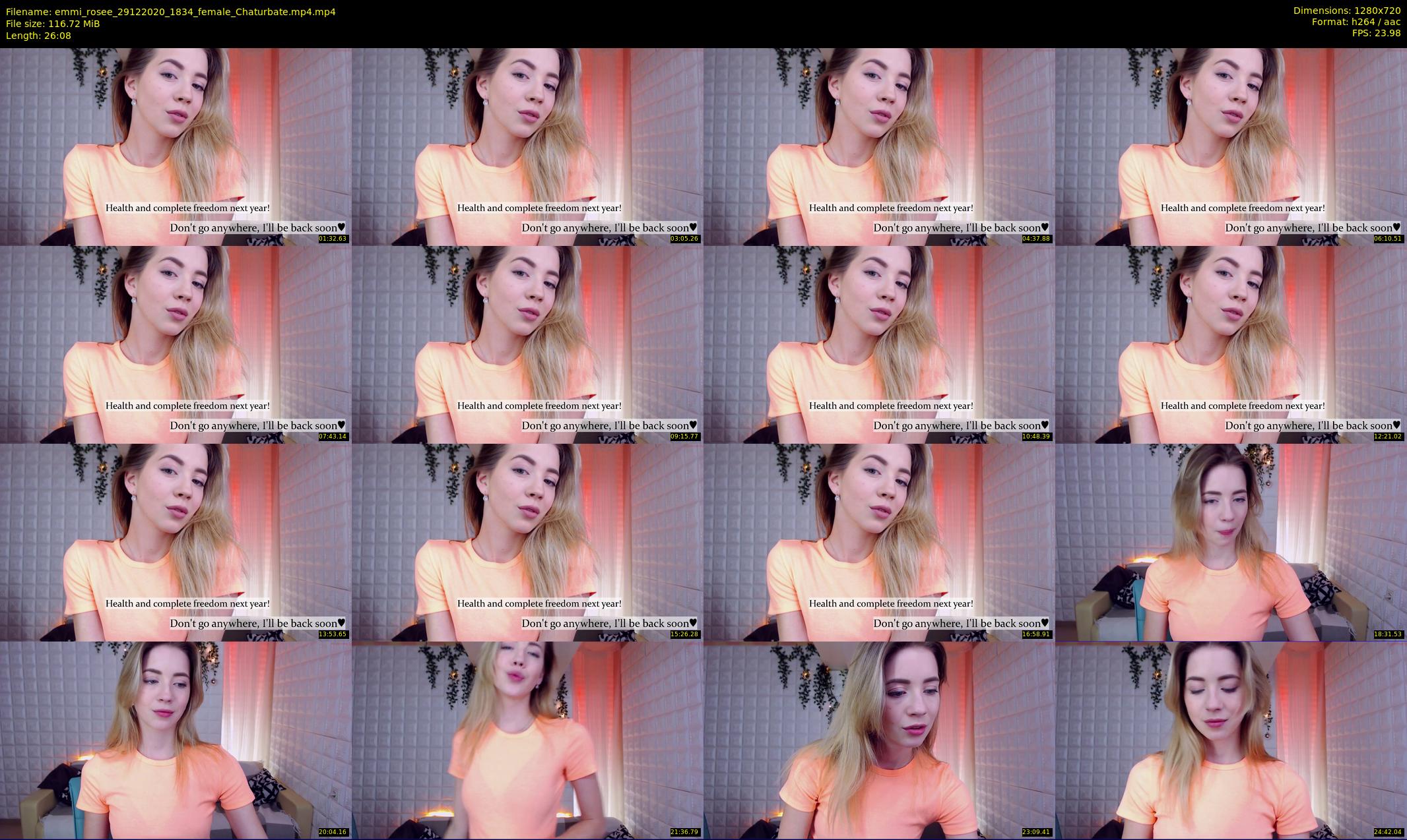 emmi_rosee — 27 minute Chaturbate female cam show recording, 720p, Dec 29, 2020