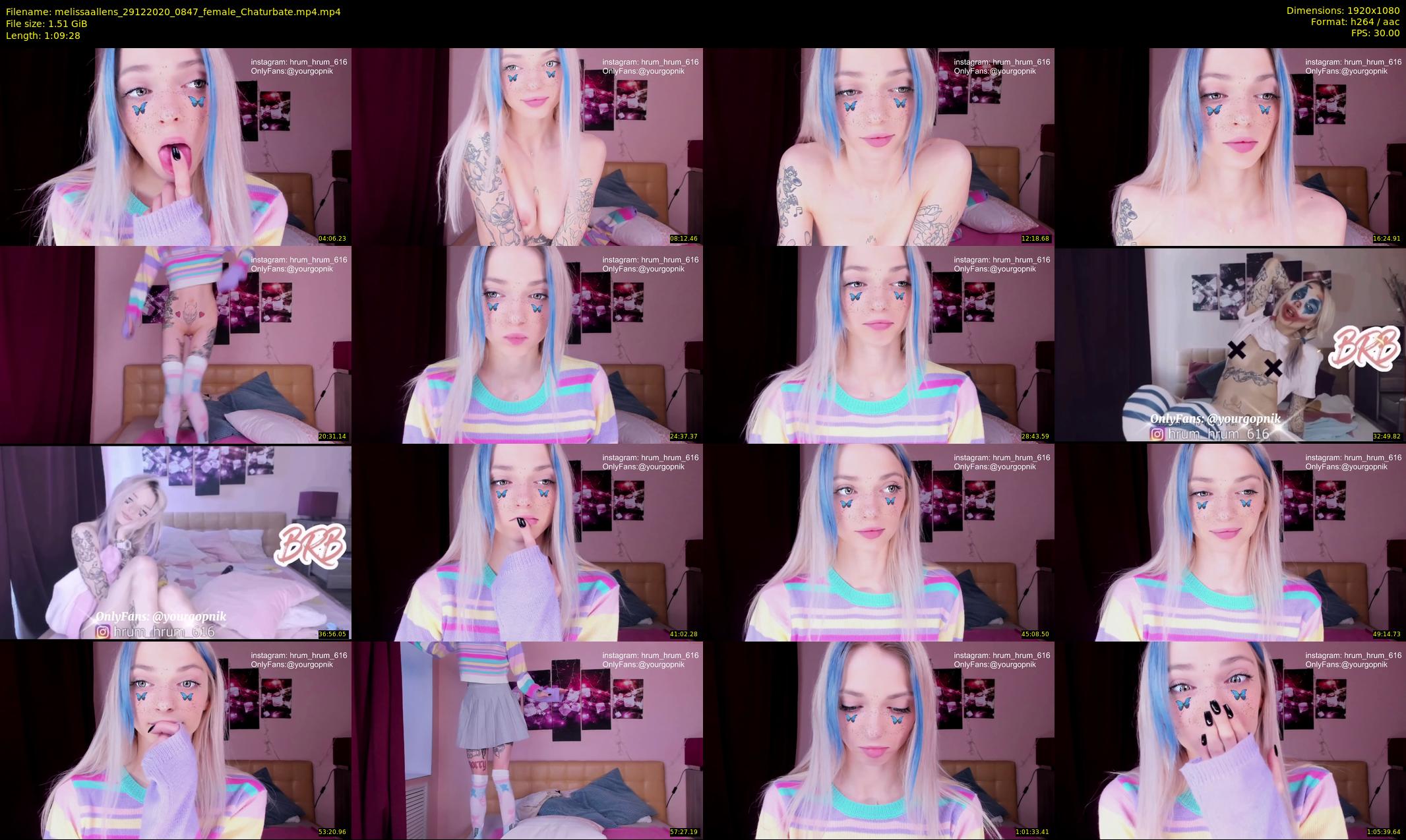 melissaallens — 70 minute Chaturbate female cam show recording, 1080p, Dec 29, 2020