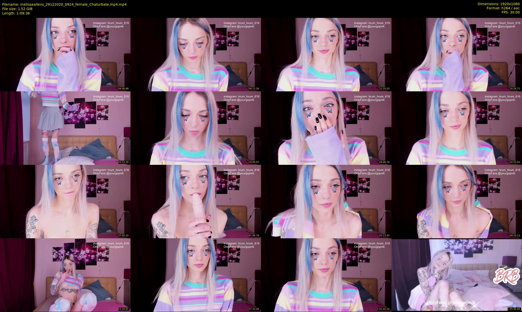 melissaallens — 70 minute Chaturbate female cam show recording, 1080p, Dec 29, 2020