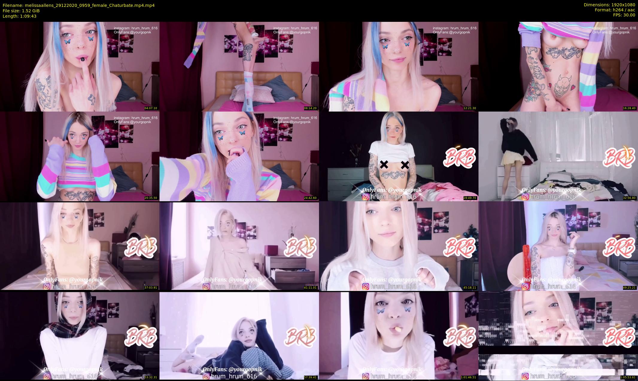 melissaallens — 70 minute Chaturbate female cam show recording, 1080p, Dec 29, 2020
