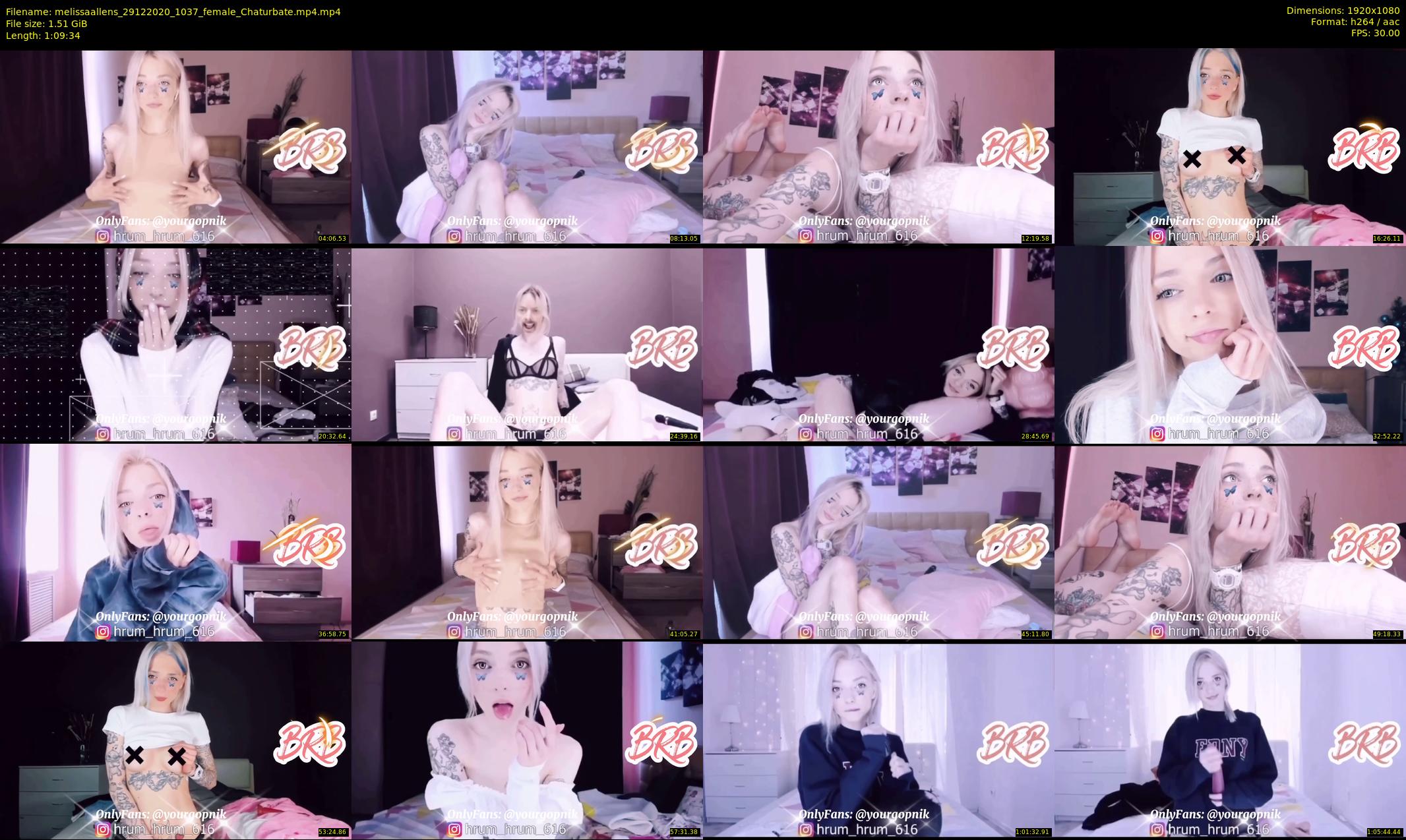 melissaallens — 70 minute Chaturbate female cam show recording, 1080p, Dec 29, 2020