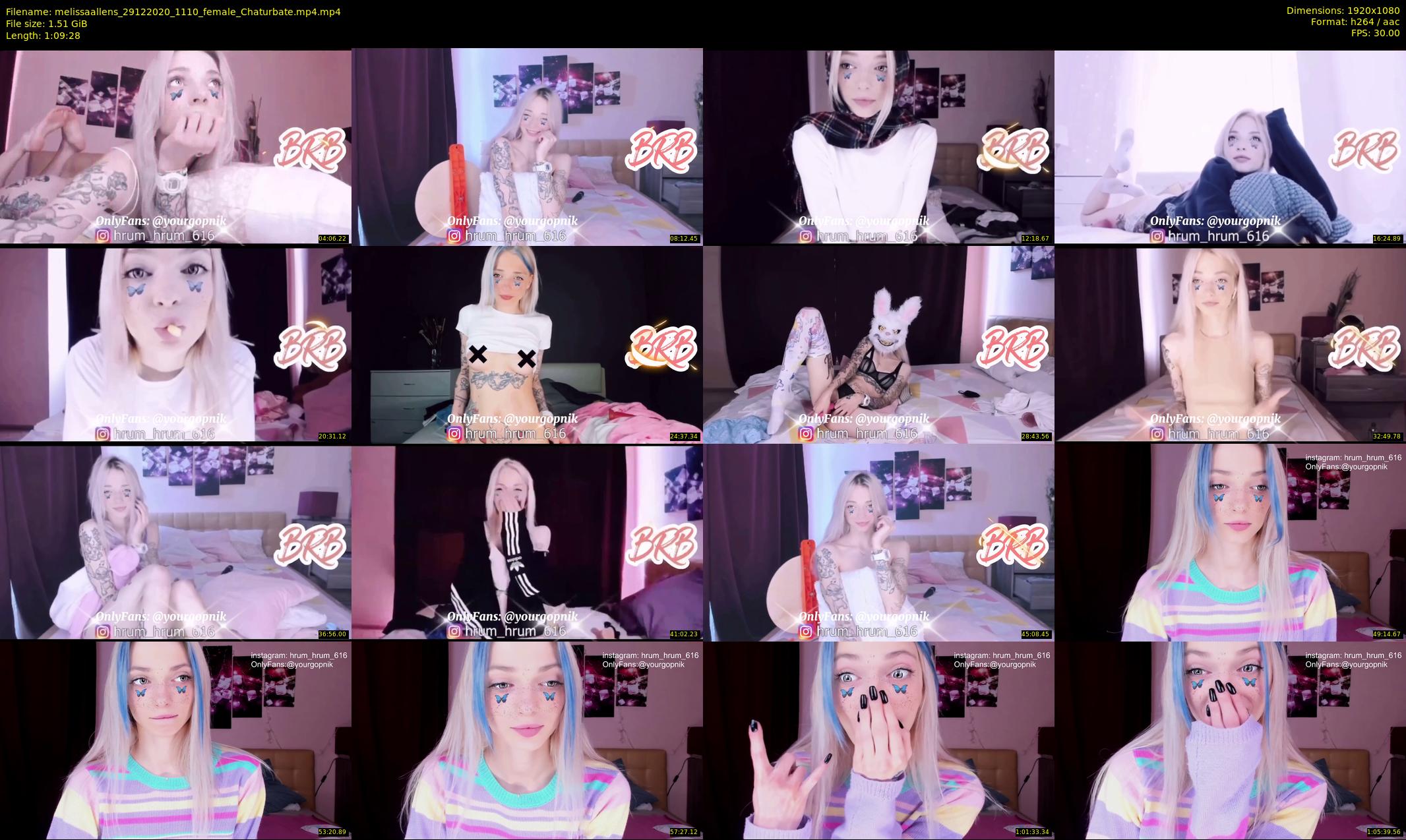 melissaallens — 70 minute Chaturbate female cam show recording, 1080p, Dec 29, 2020