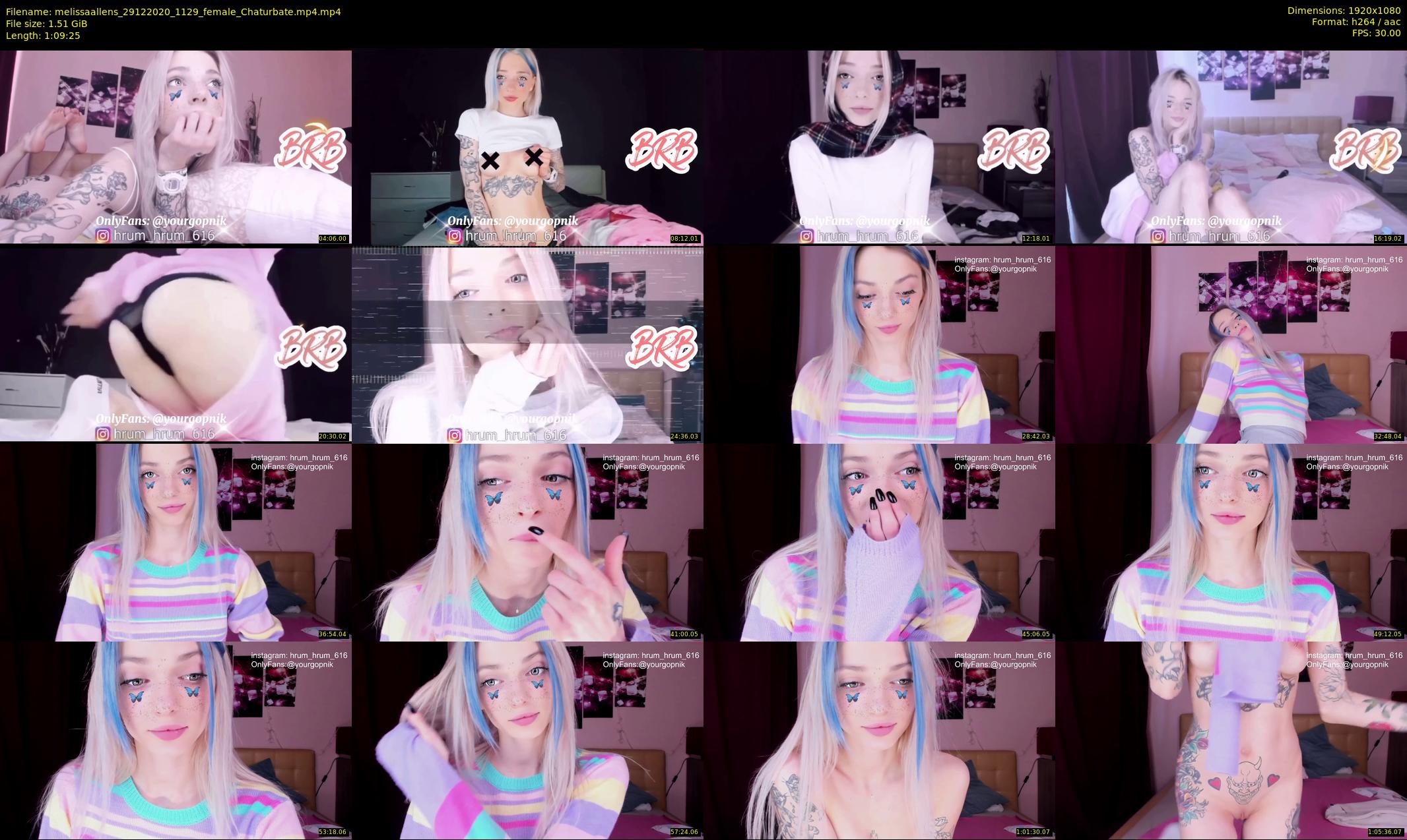 melissaallens — 70 minute Chaturbate female cam show recording, 1080p, Dec 29, 2020