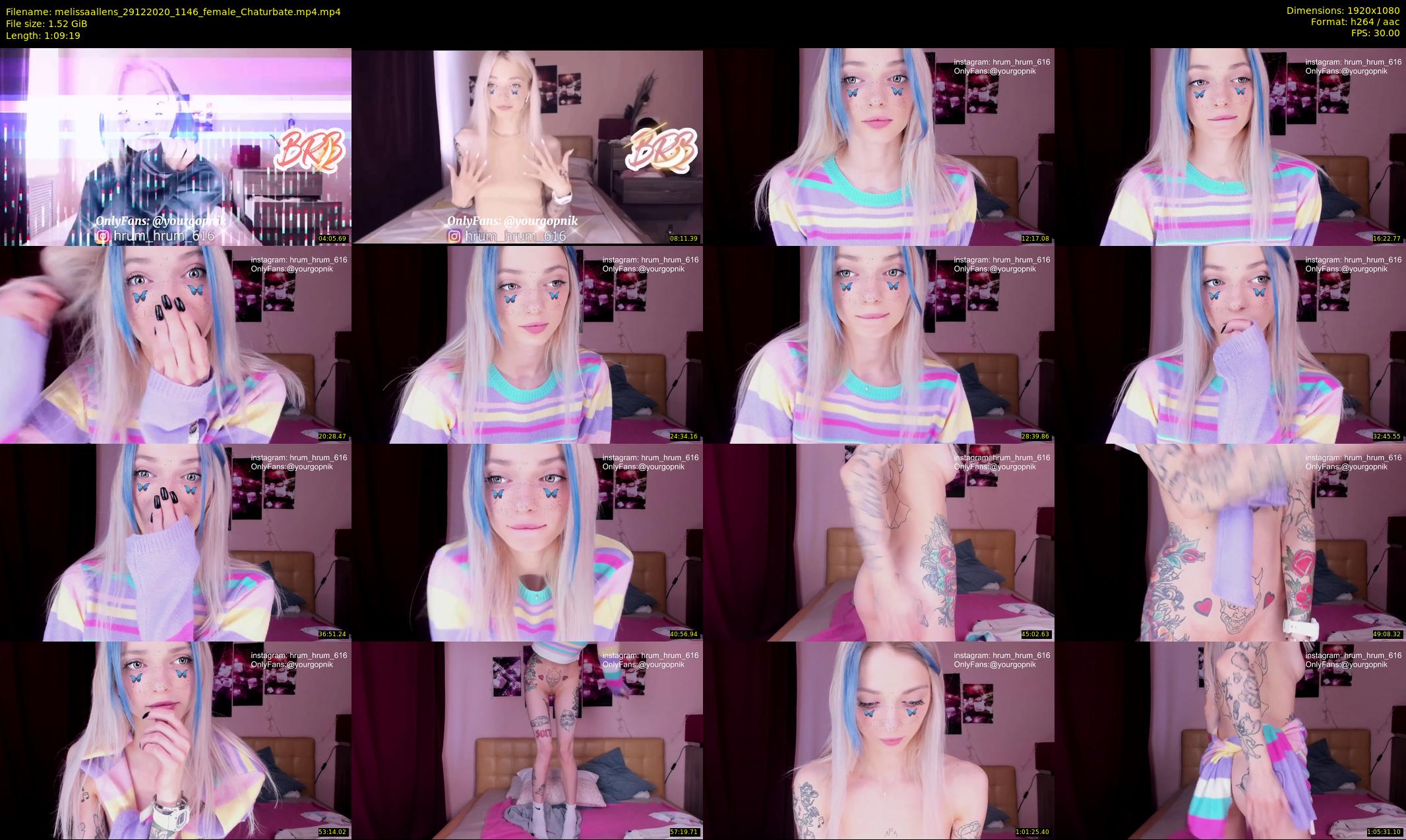 melissaallens — 70 minute Chaturbate female cam show recording, 1080p, Dec 29, 2020