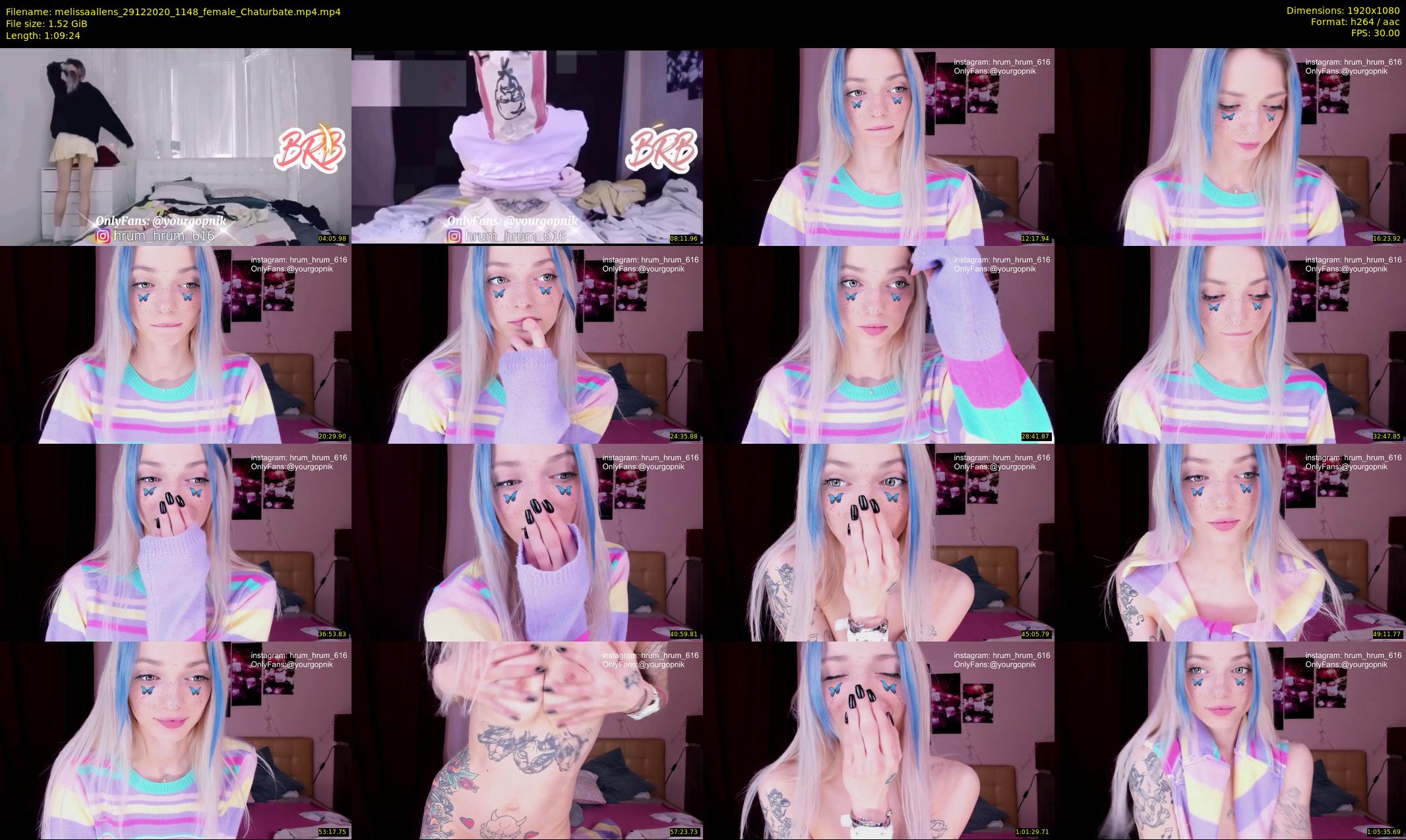 melissaallens — 70 minute Chaturbate female cam show recording, 1080p, Dec 29, 2020