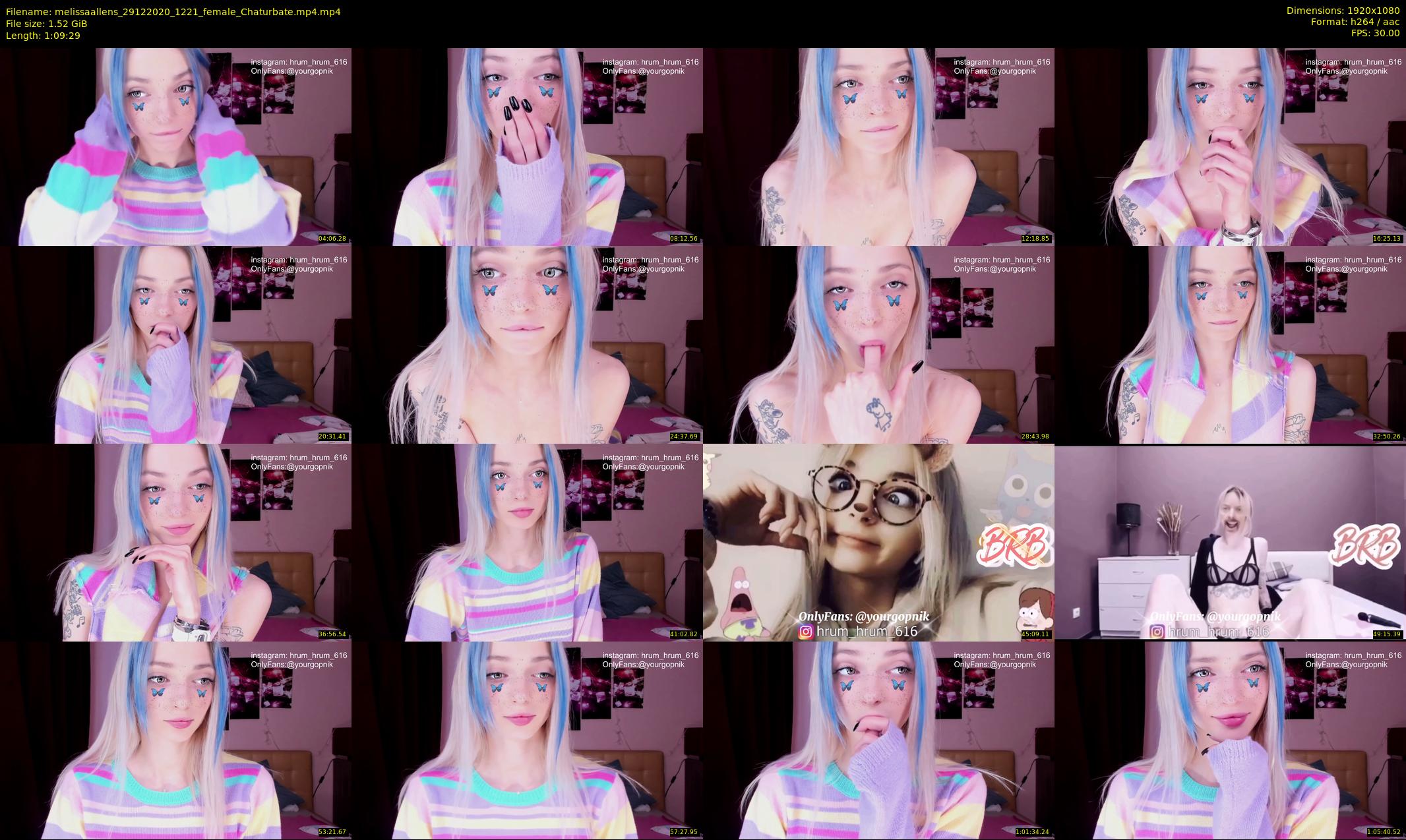 melissaallens — 70 minute Chaturbate female cam show recording, 1080p, Dec 29, 2020
