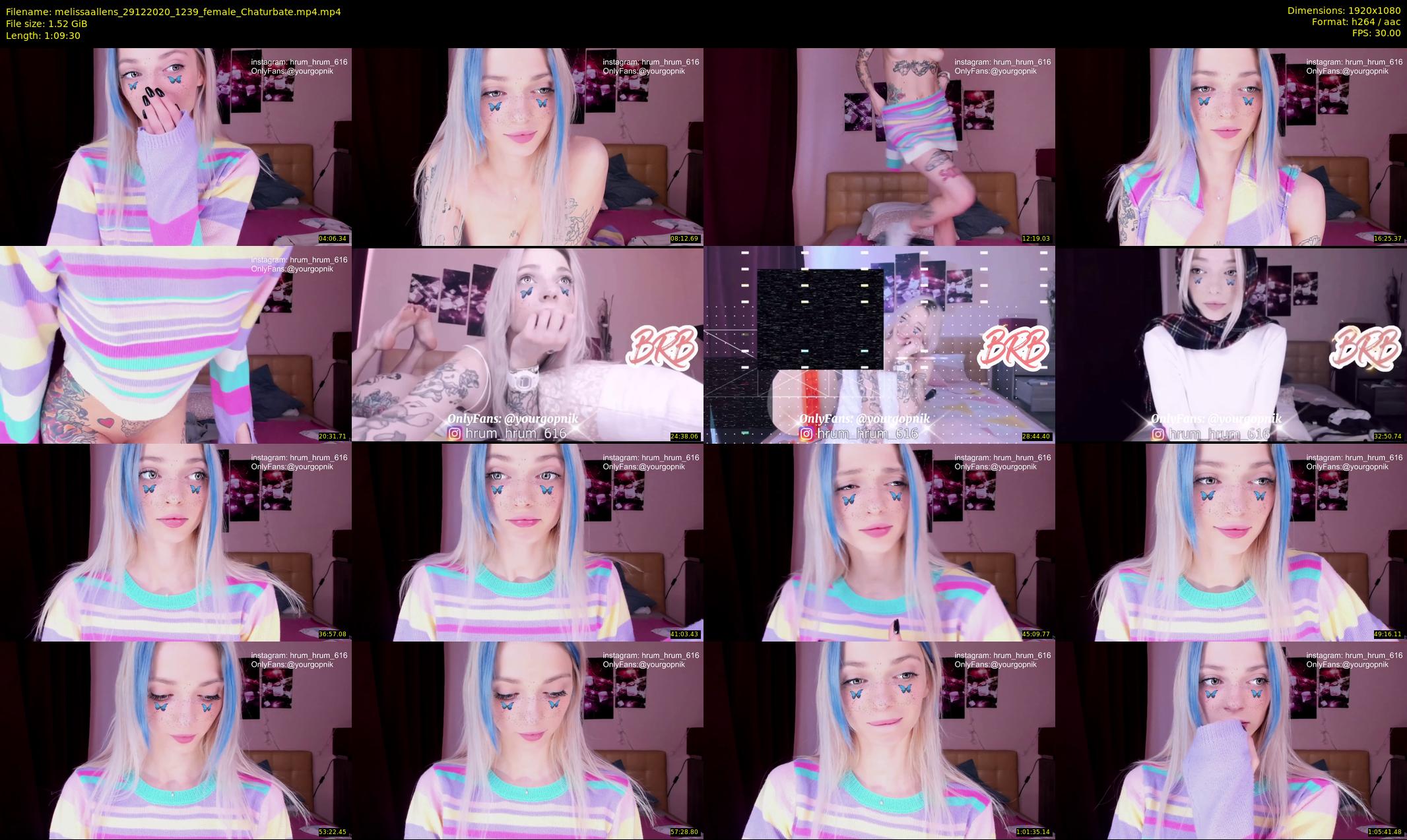 melissaallens — 70 minute Chaturbate female cam show recording, 1080p, Dec 29, 2020