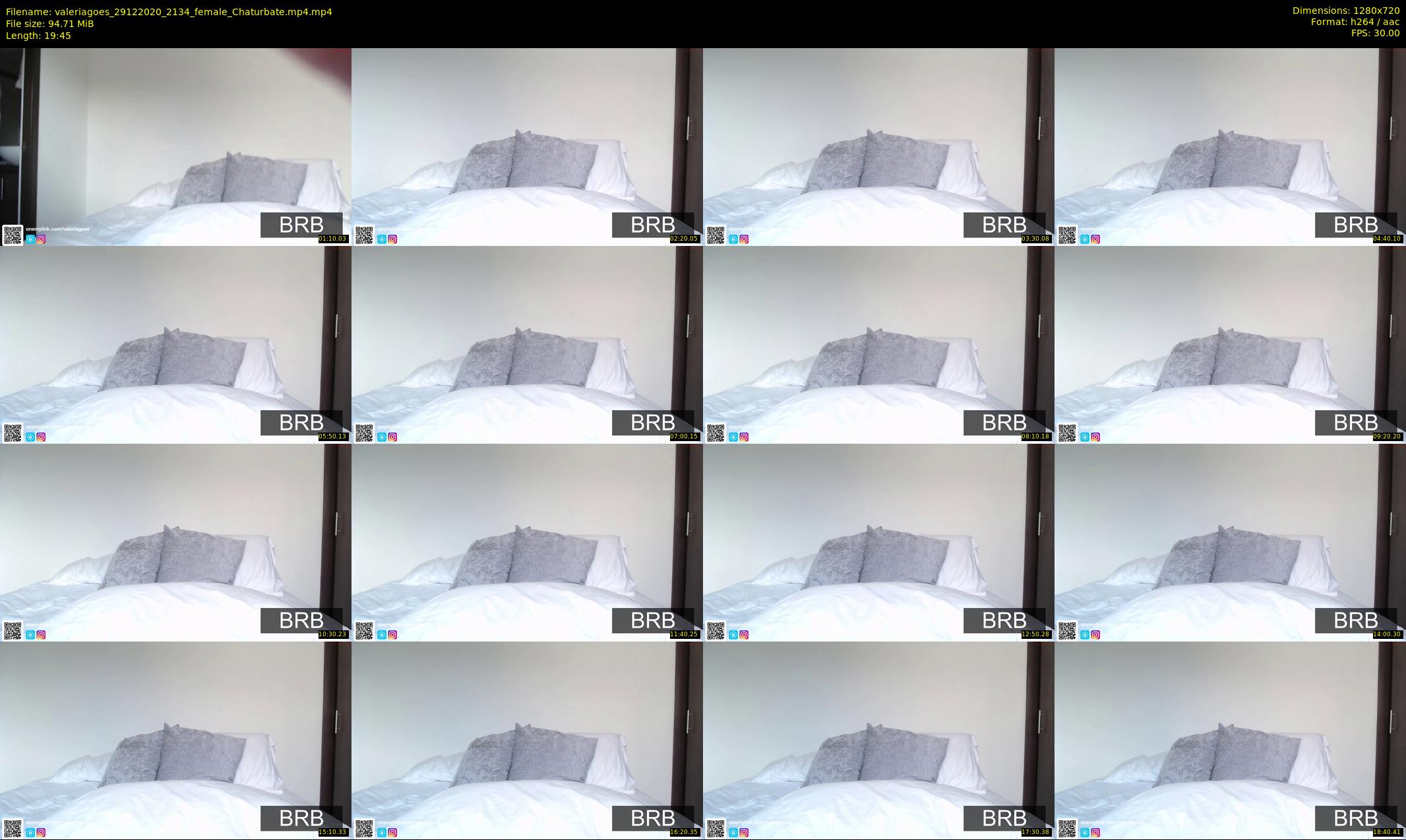 valeriagoes — 20 minute Chaturbate female cam show recording, 720p, Dec 29, 2020