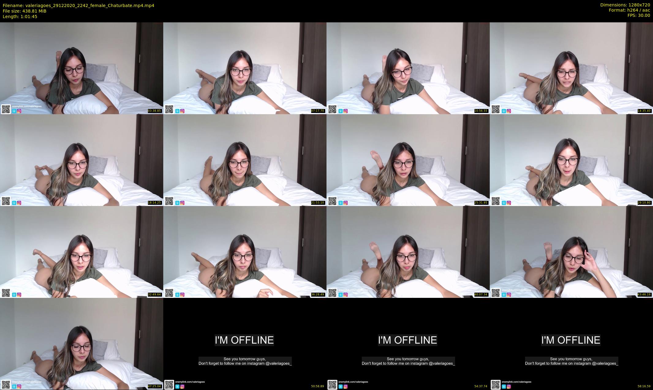 valeriagoes — 62 minute Chaturbate female cam show recording, 720p, Dec 29, 2020
