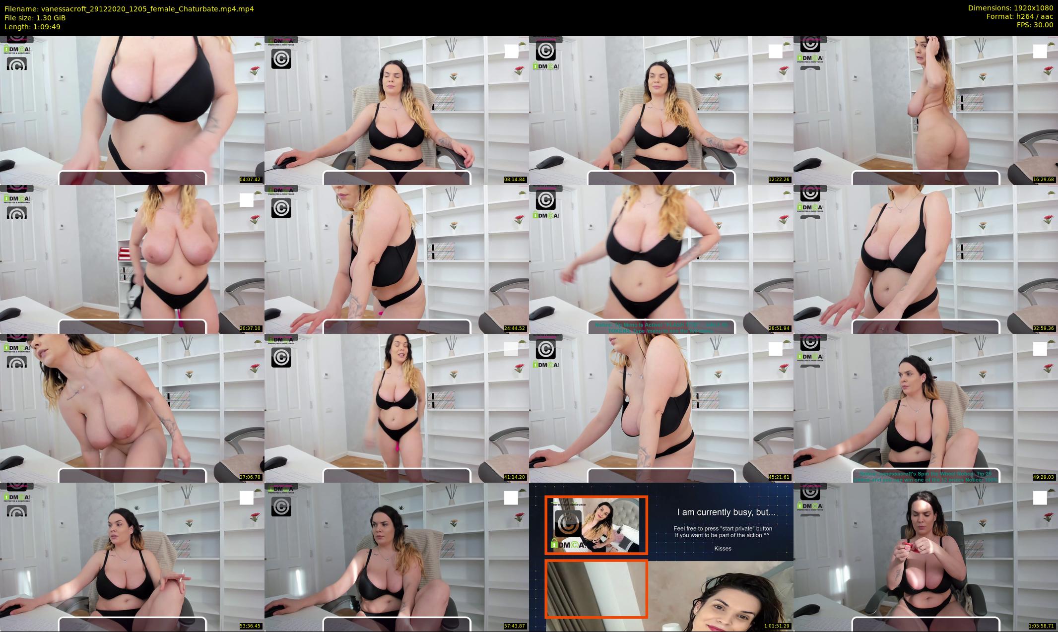 vanessacroft — 70 minute Chaturbate female cam show recording, 1080p, Dec 29, 2020
