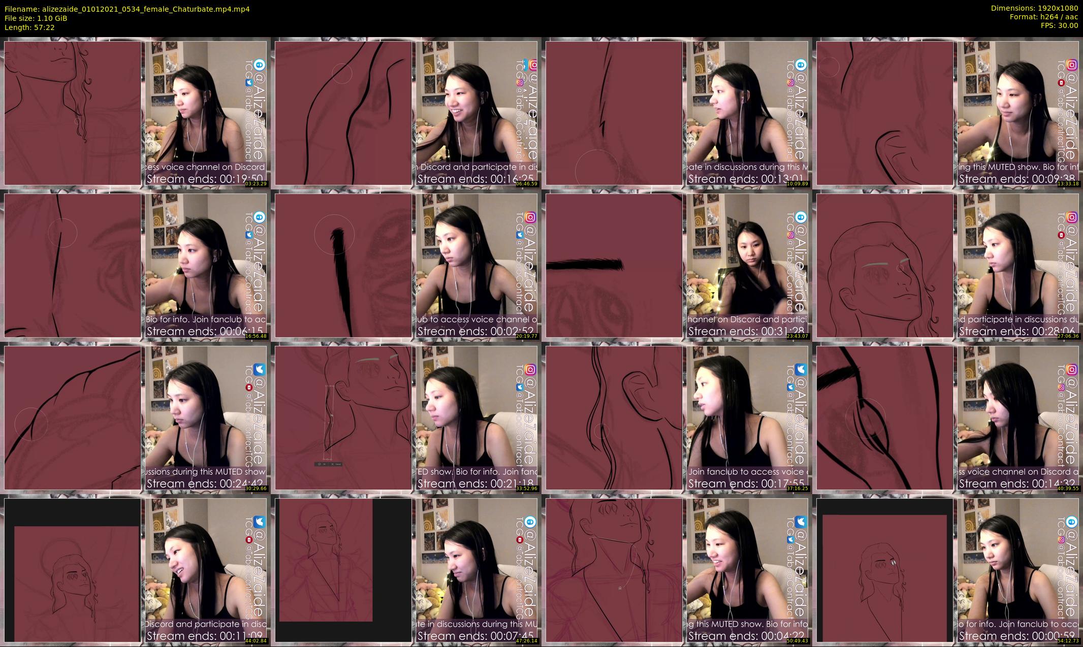 alizezaide — 58 minute Chaturbate female cam show recording, 1080p, Jan 1, 2021