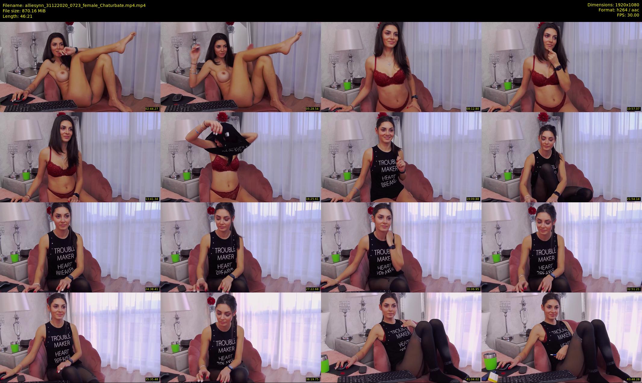 alliesynn — 47 minute Chaturbate female cam show recording, 1080p, Dec 31, 2020