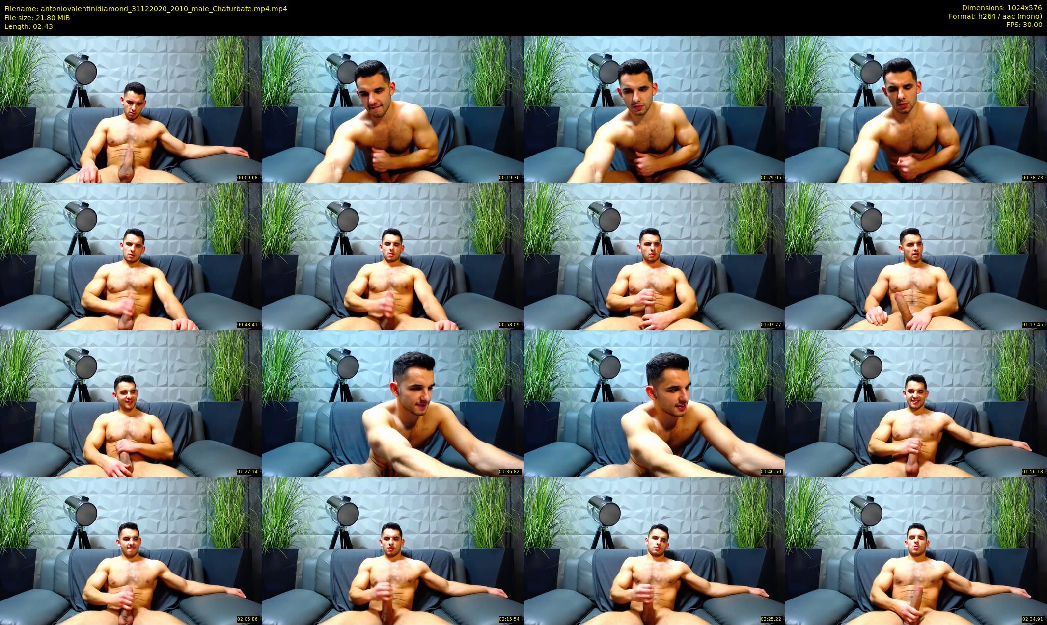 antoniovalentinidiamond — 3 minute Chaturbate male cam show recording, 480p, Dec 31, 2020