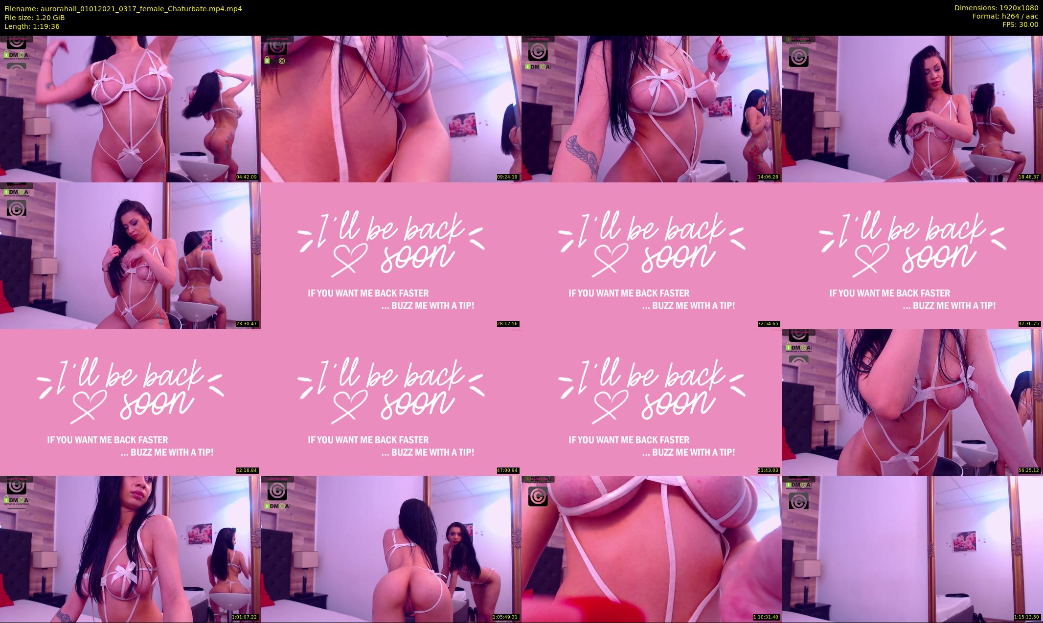 aurorahall — 80 minute Chaturbate female cam show recording, 1080p, Jan 1, 2021