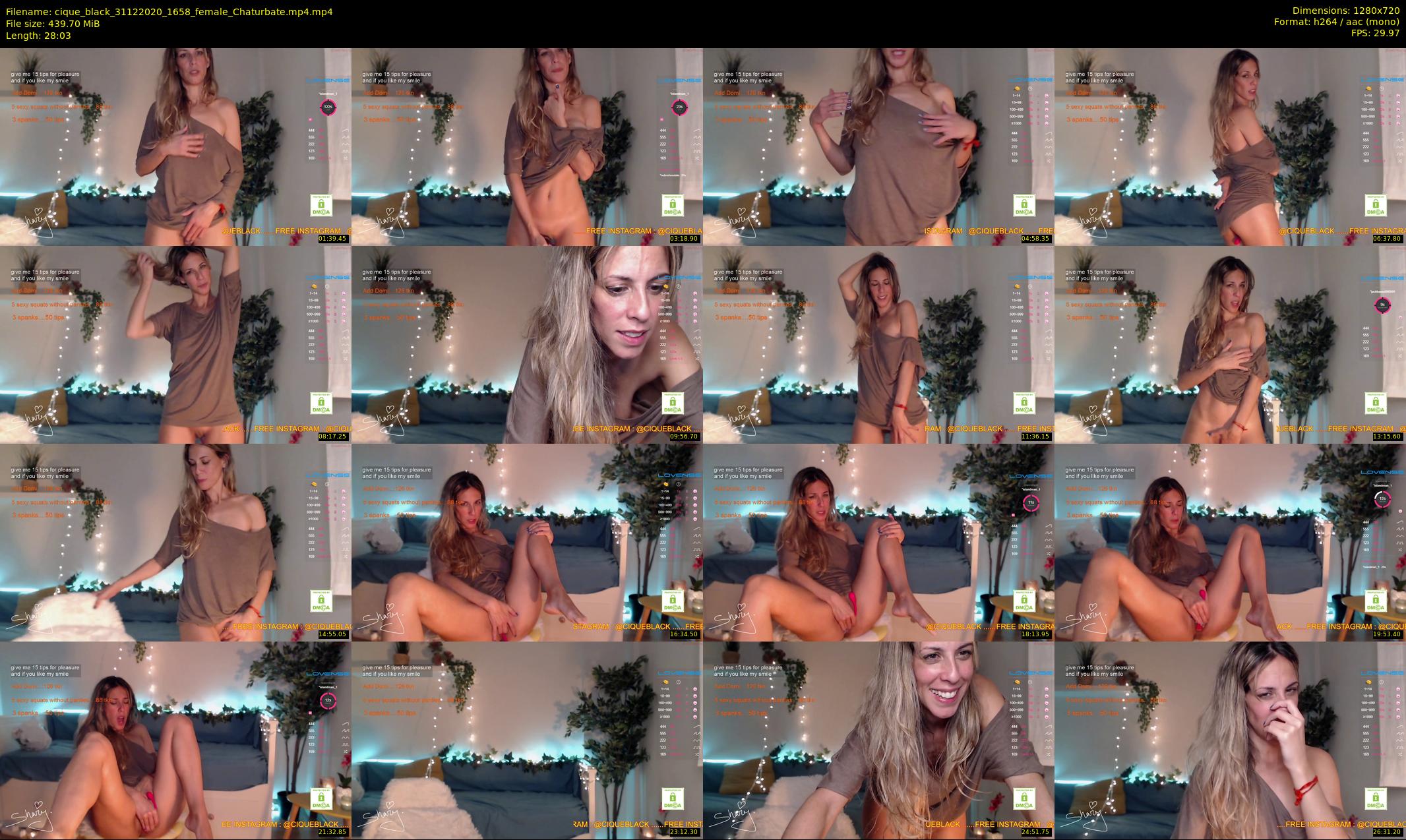 cique_black — 29 minute Chaturbate female cam show recording, 720p, Dec 31, 2020