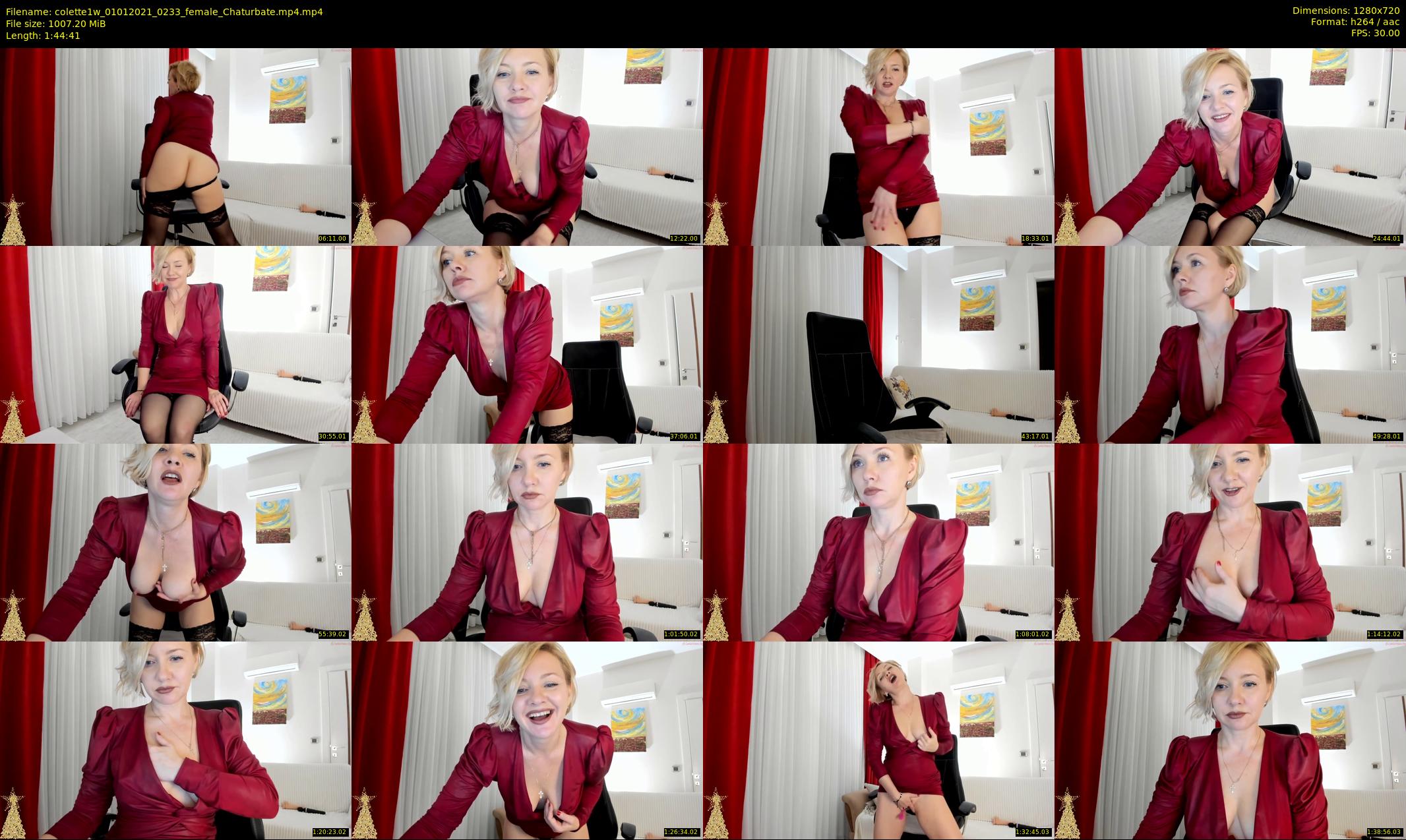 colette1w — 105 minute Chaturbate female cam show recording, 720p, Jan 1, 2021