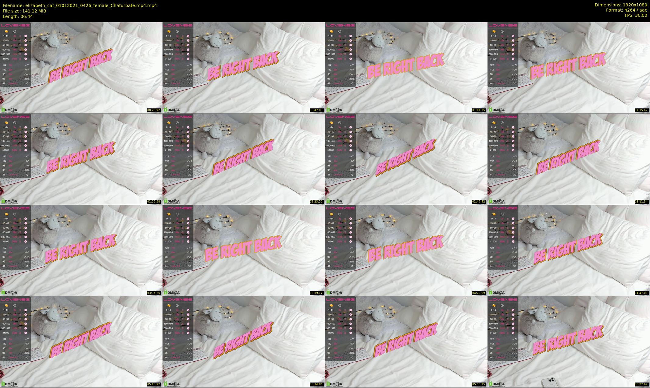 elizabeth_cat — 7 minute Chaturbate female cam show recording, 1080p, Jan 1, 2021