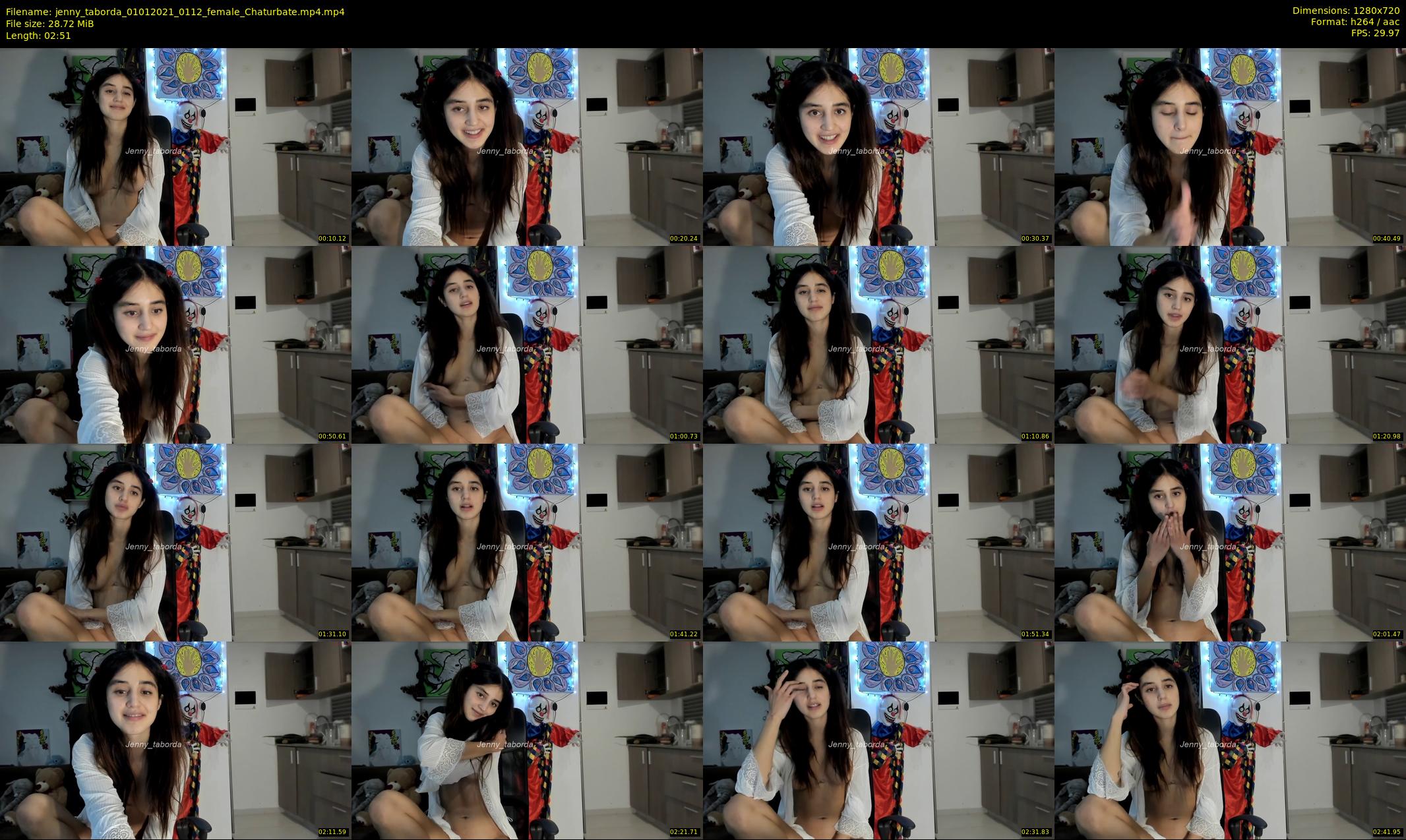jenny_taborda — 3 minute Chaturbate female cam show recording, 720p, Jan 1, 2021