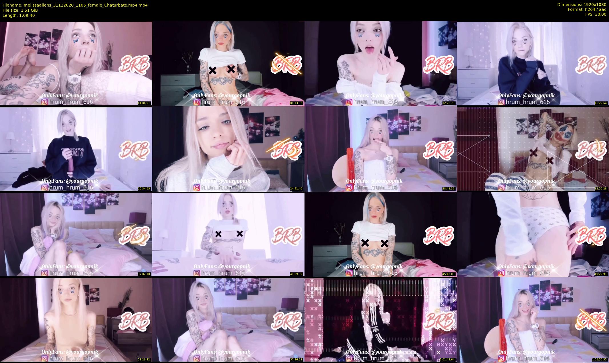 melissaallens — 70 minute Chaturbate female cam show recording, 1080p, Dec 31, 2020