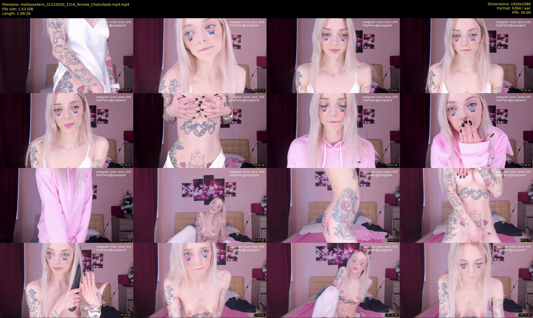 melissaallens — 70 minute Chaturbate female cam show recording, 1080p, Dec 31, 2020
