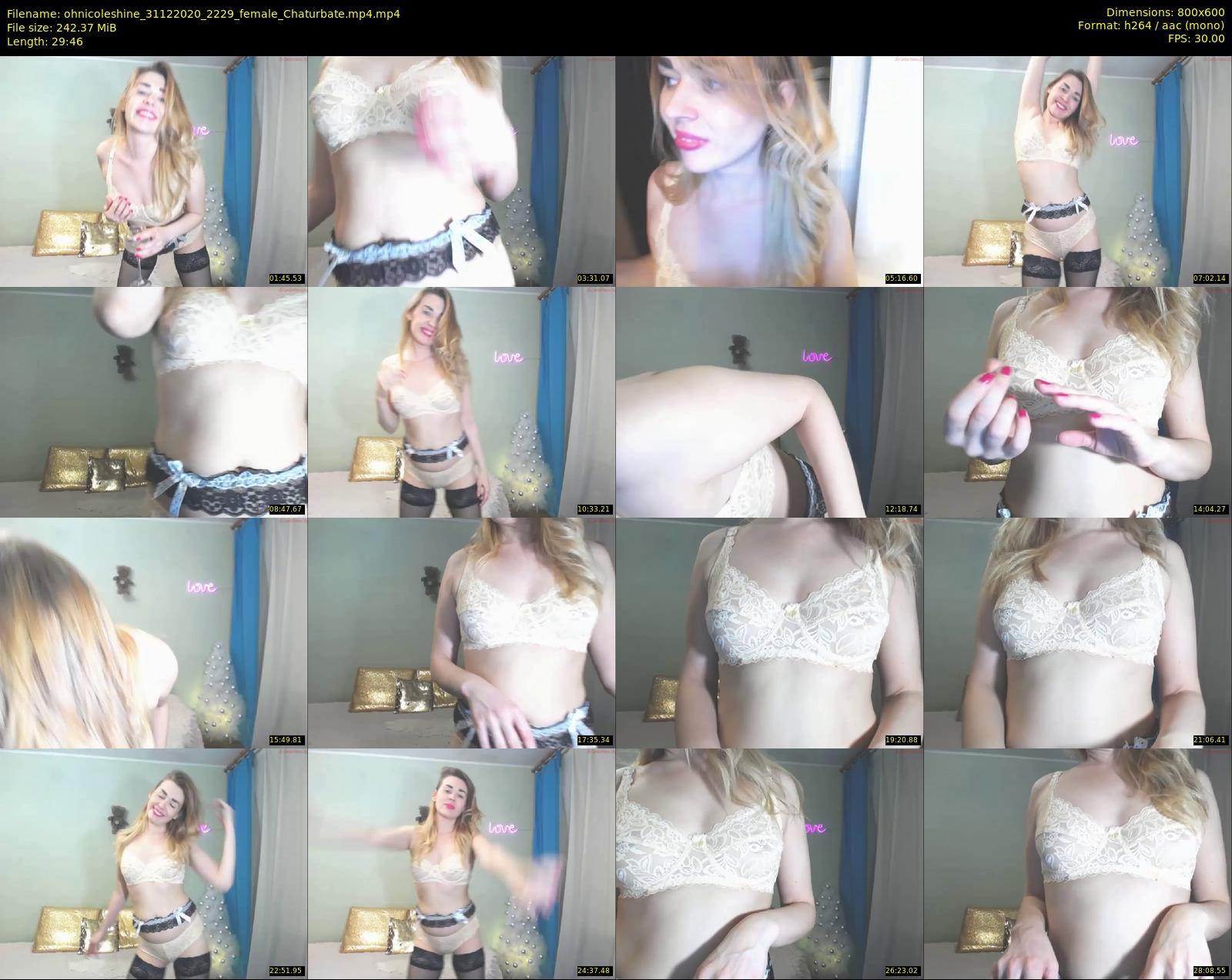 ohnicoleshine — 30 minute Chaturbate female cam show recording, 480p, Dec 31, 2020