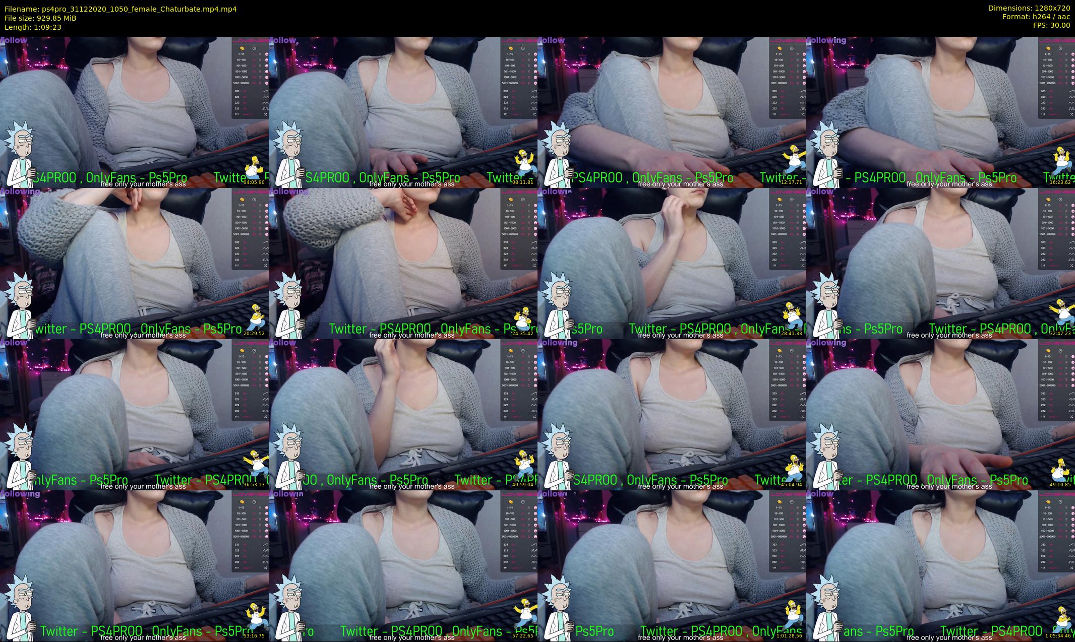 ps4pro — 70 minute Chaturbate female cam show recording, 720p, Dec 31, 2020
