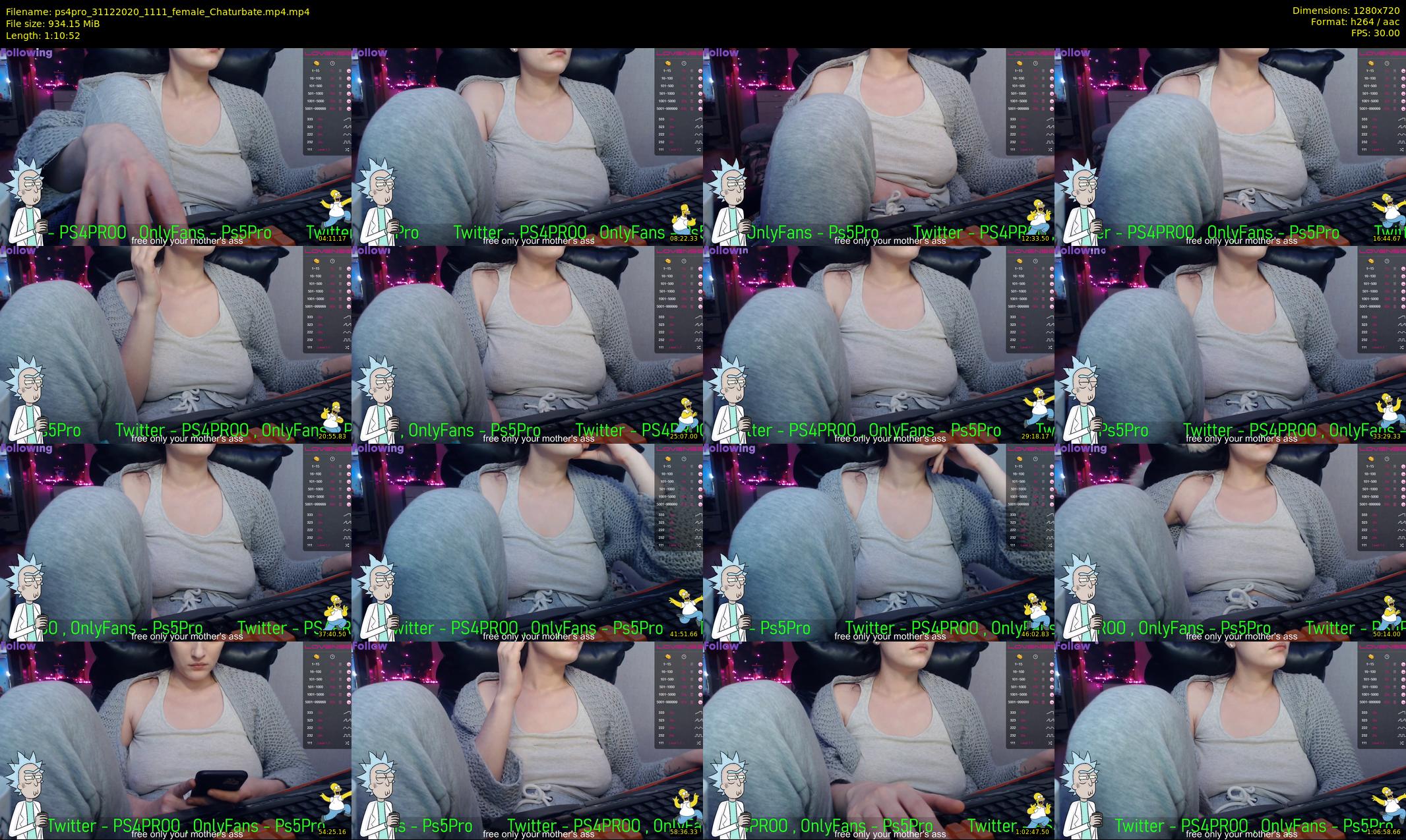 ps4pro — 71 minute Chaturbate female cam show recording, 720p, Dec 31, 2020