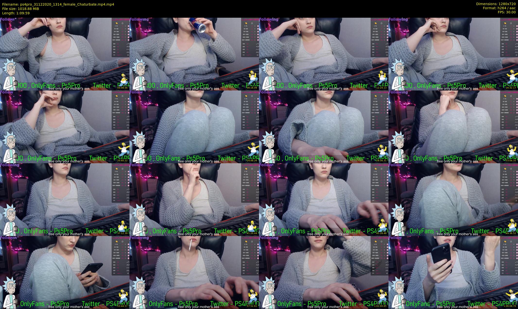 ps4pro — 70 minute Chaturbate female cam show recording, 720p, Dec 31, 2020