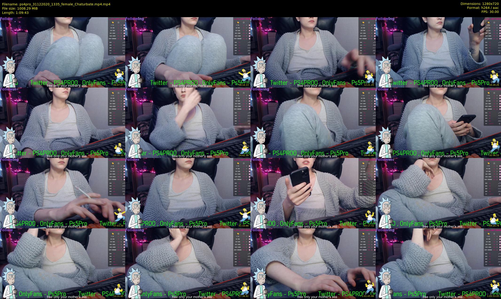 ps4pro — 70 minute Chaturbate female cam show recording, 720p, Dec 31, 2020