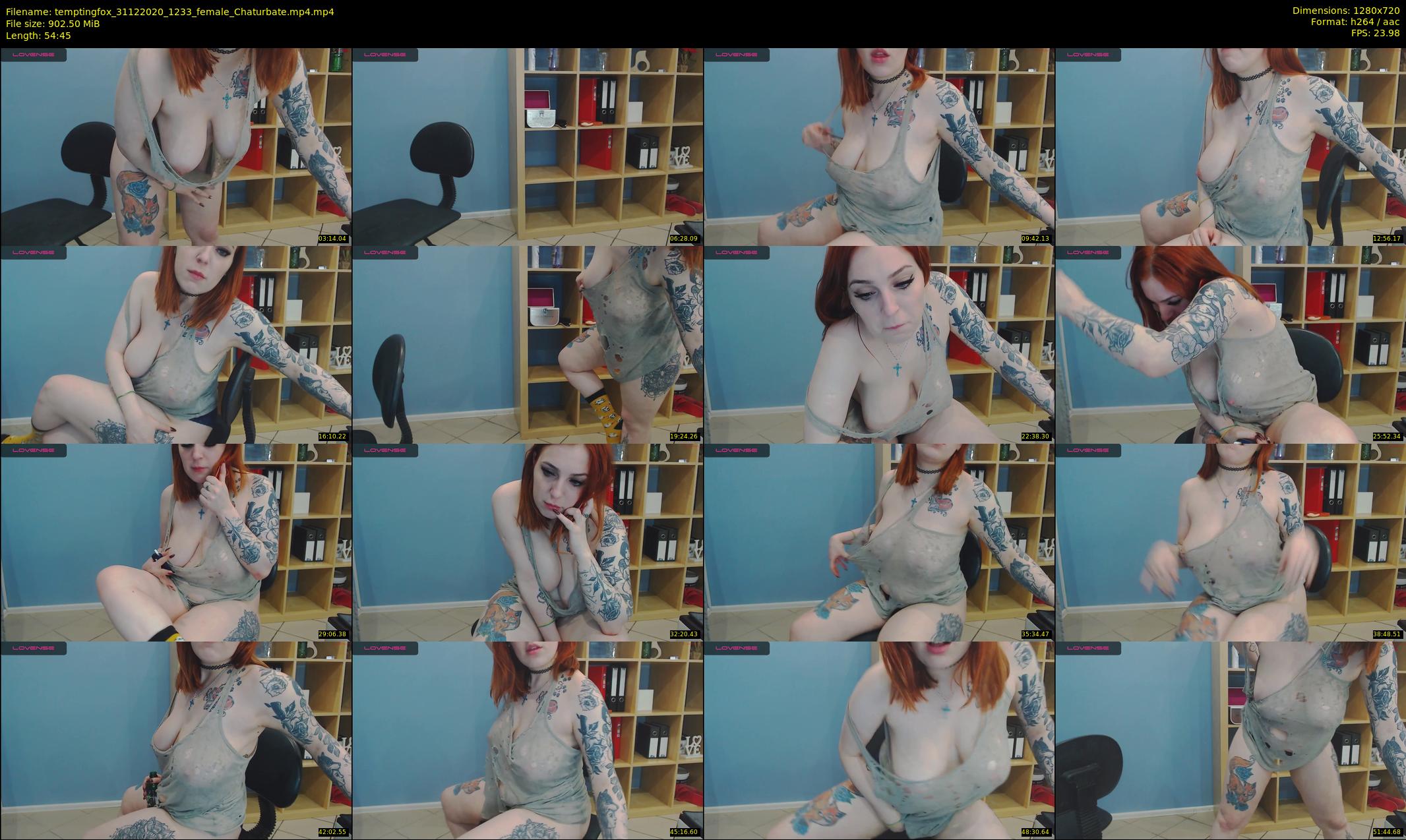 temptingfox — 55 minute Chaturbate female cam show recording, 720p, Dec 31, 2020
