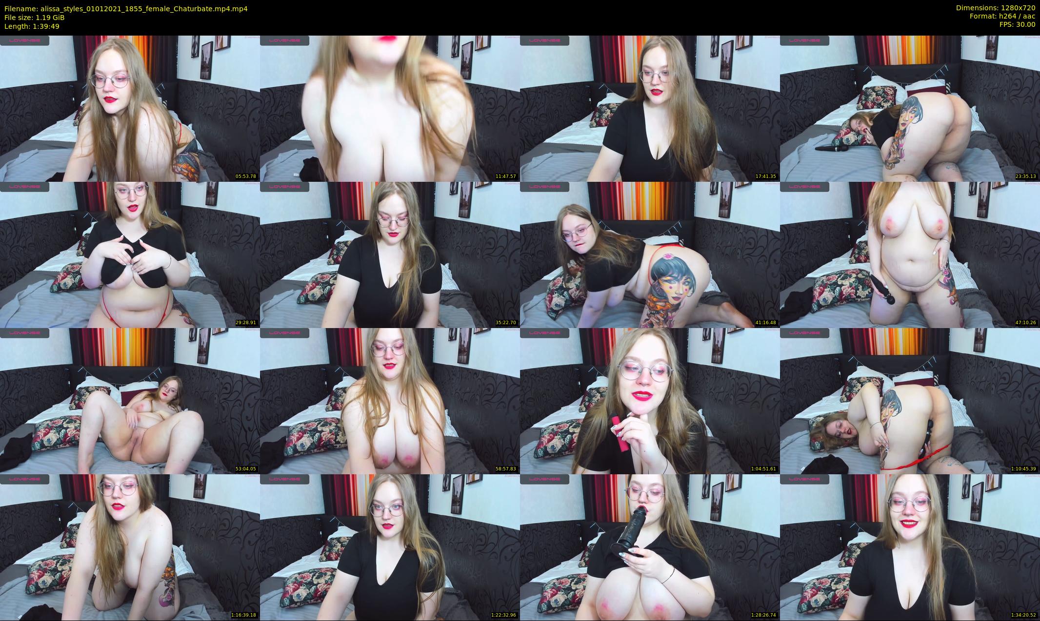 alissa_styles — 100 minute Chaturbate female cam show recording, 720p, Jan 1, 2021
