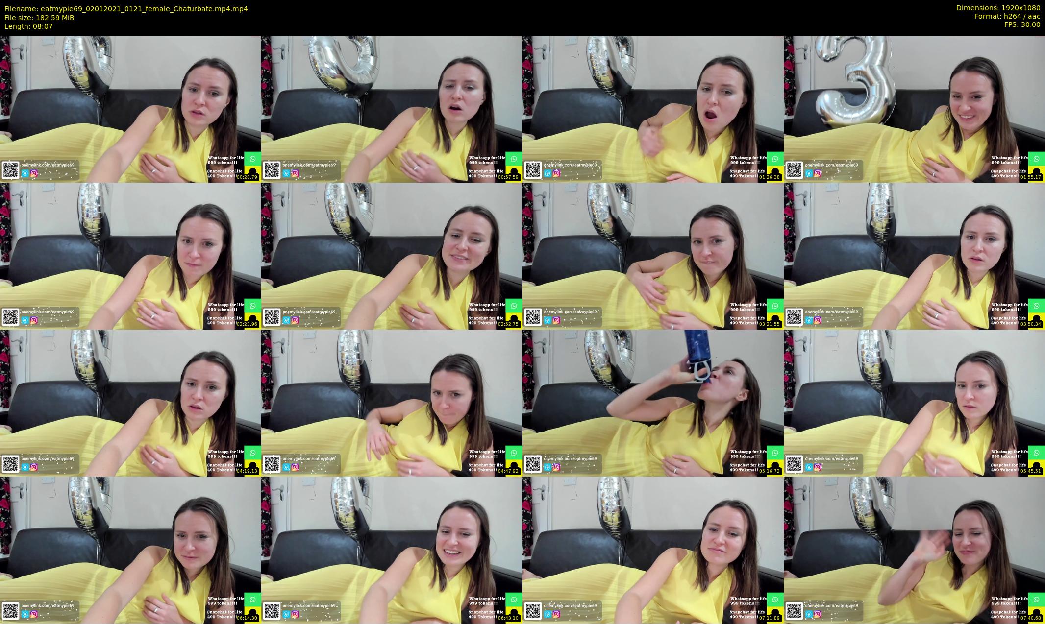 eatmypie69 — 9 minute Chaturbate female cam show recording, 1080p, Jan 2, 2021