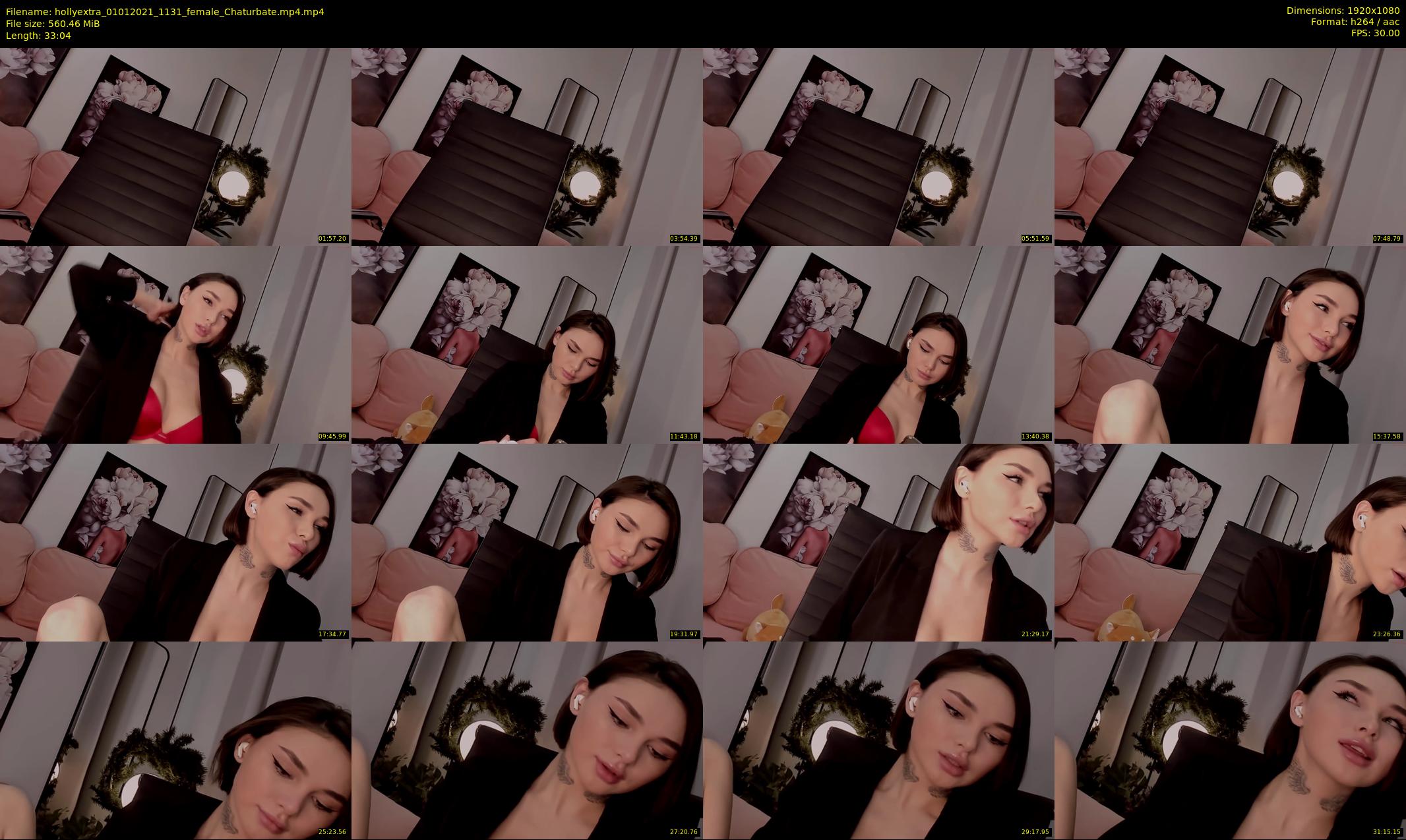 hollyextra — 34 minute Chaturbate female cam show recording, 1080p, Jan 1, 2021