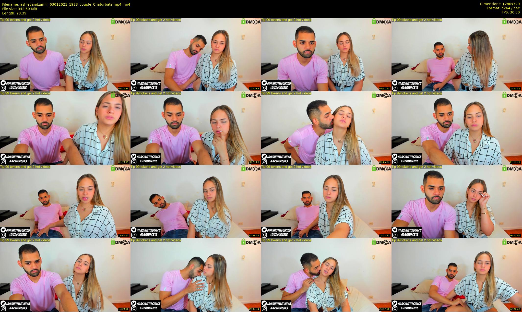 ashleyandzamir — 24 minute Chaturbate couple cam show recording, 720p, Jan 3, 2021