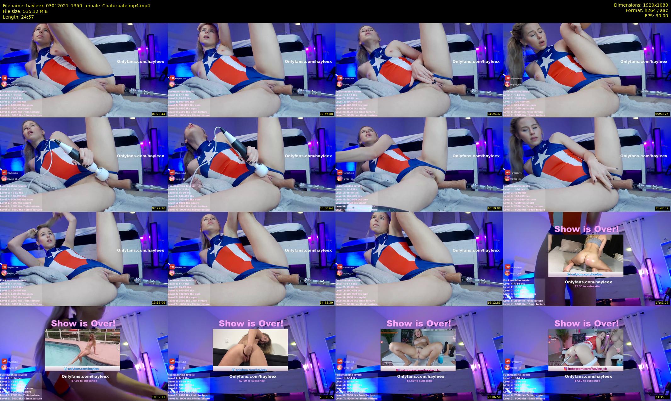 hayleex — 25 minute Chaturbate female cam show recording, 1080p, Jan 3, 2021