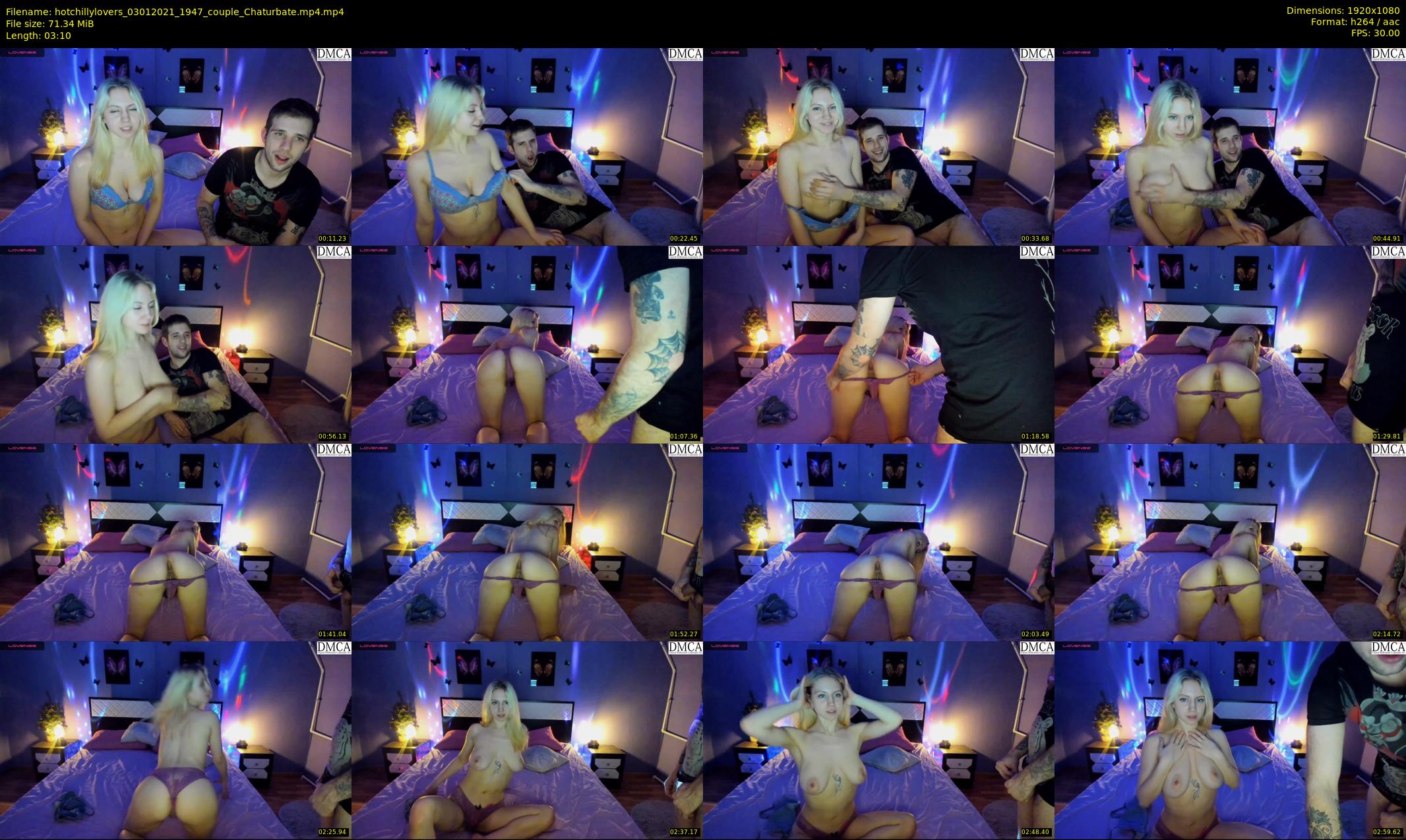 hotchillylovers — 4 minute Chaturbate couple cam show recording, 1080p, Jan 3, 2021
