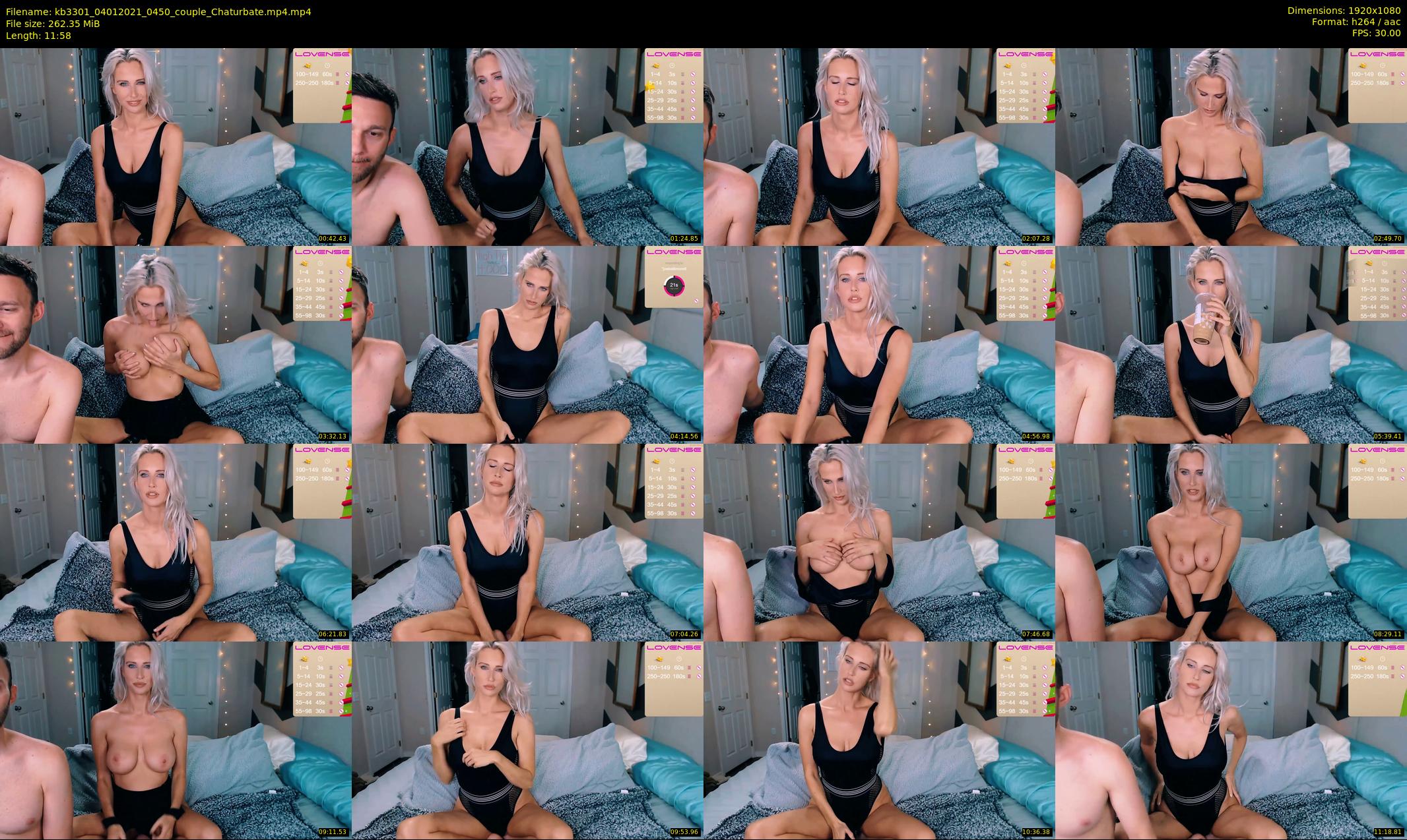 kb3301 — 12 minute Chaturbate couple cam show recording, 1080p, Jan 4, 2021