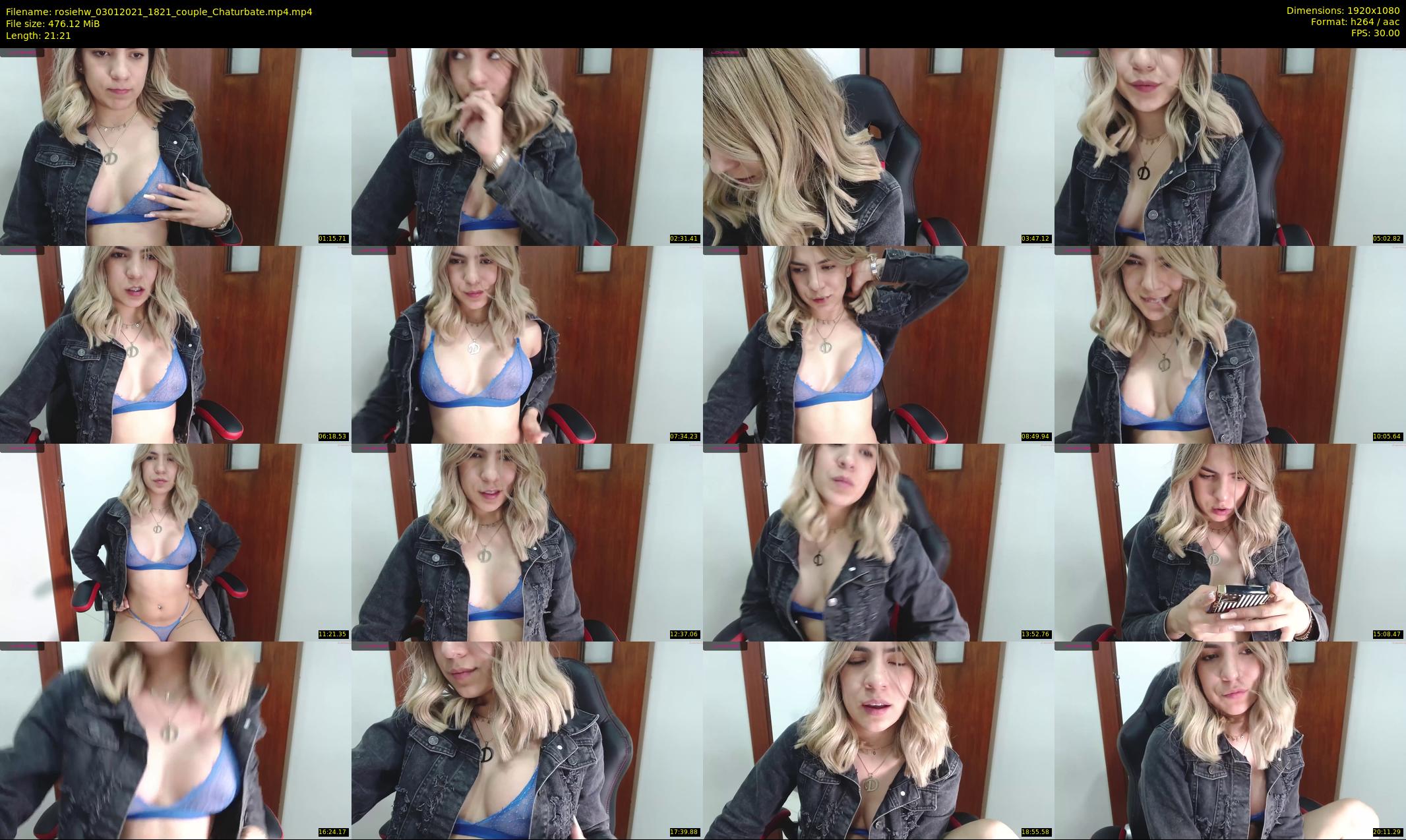rosiehw — 22 minute Chaturbate couple cam show recording, 1080p, Jan 3, 2021