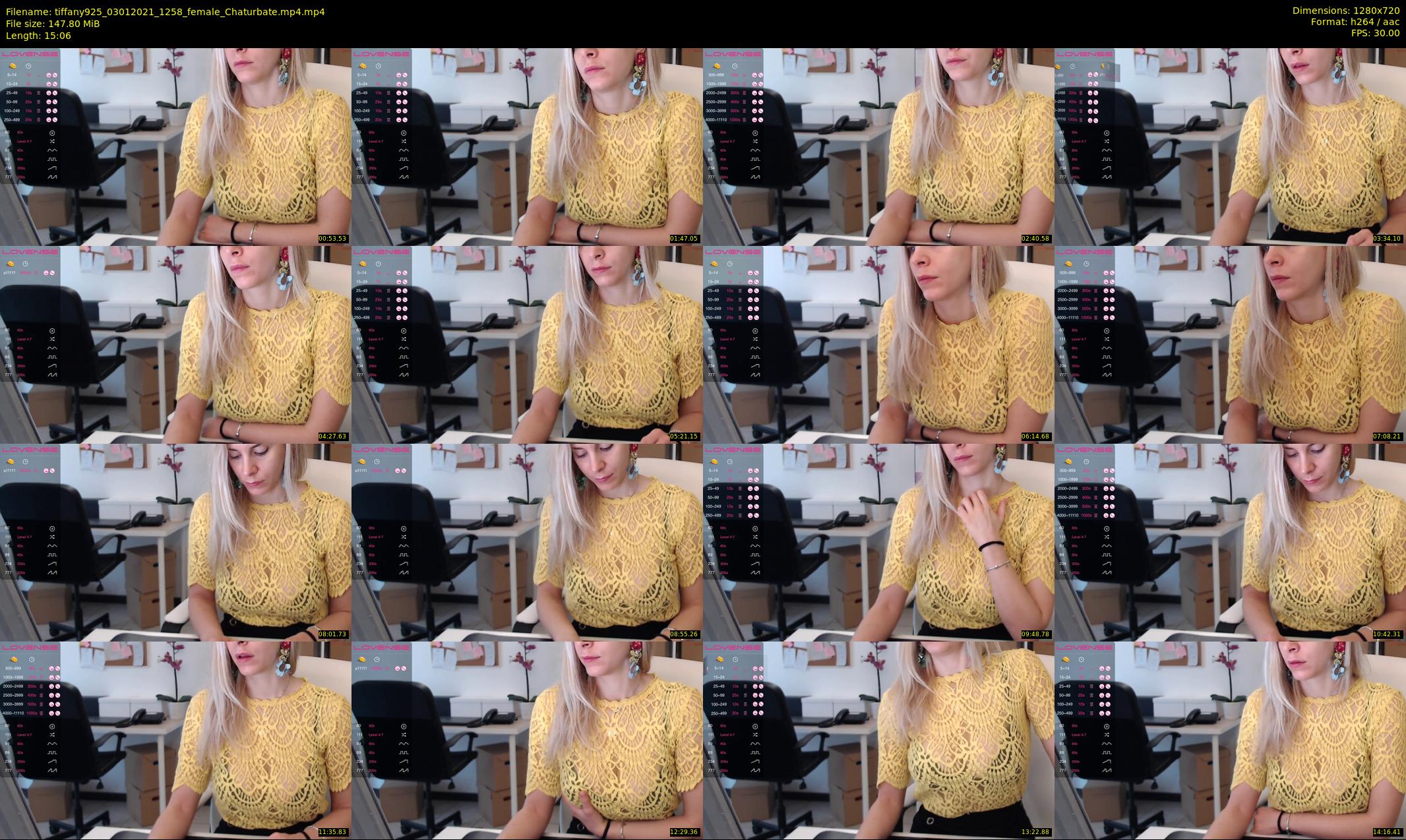 tiffany925 — 16 minute Chaturbate female cam show recording, 720p, Jan 3, 2021