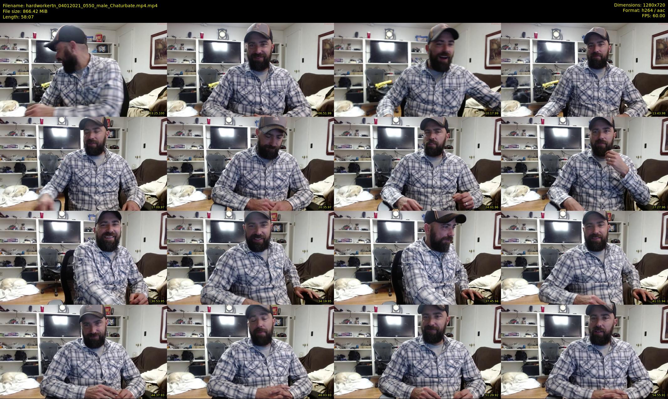 hardworkertn — 59 minute Chaturbate male cam show recording, 720p, Jan 4, 2021