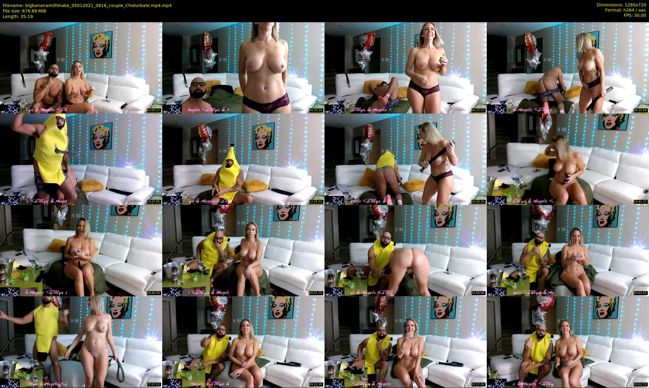 bigbananamilfshake — 36 minute Chaturbate couple cam show recording, 720p, Jan 5, 2021