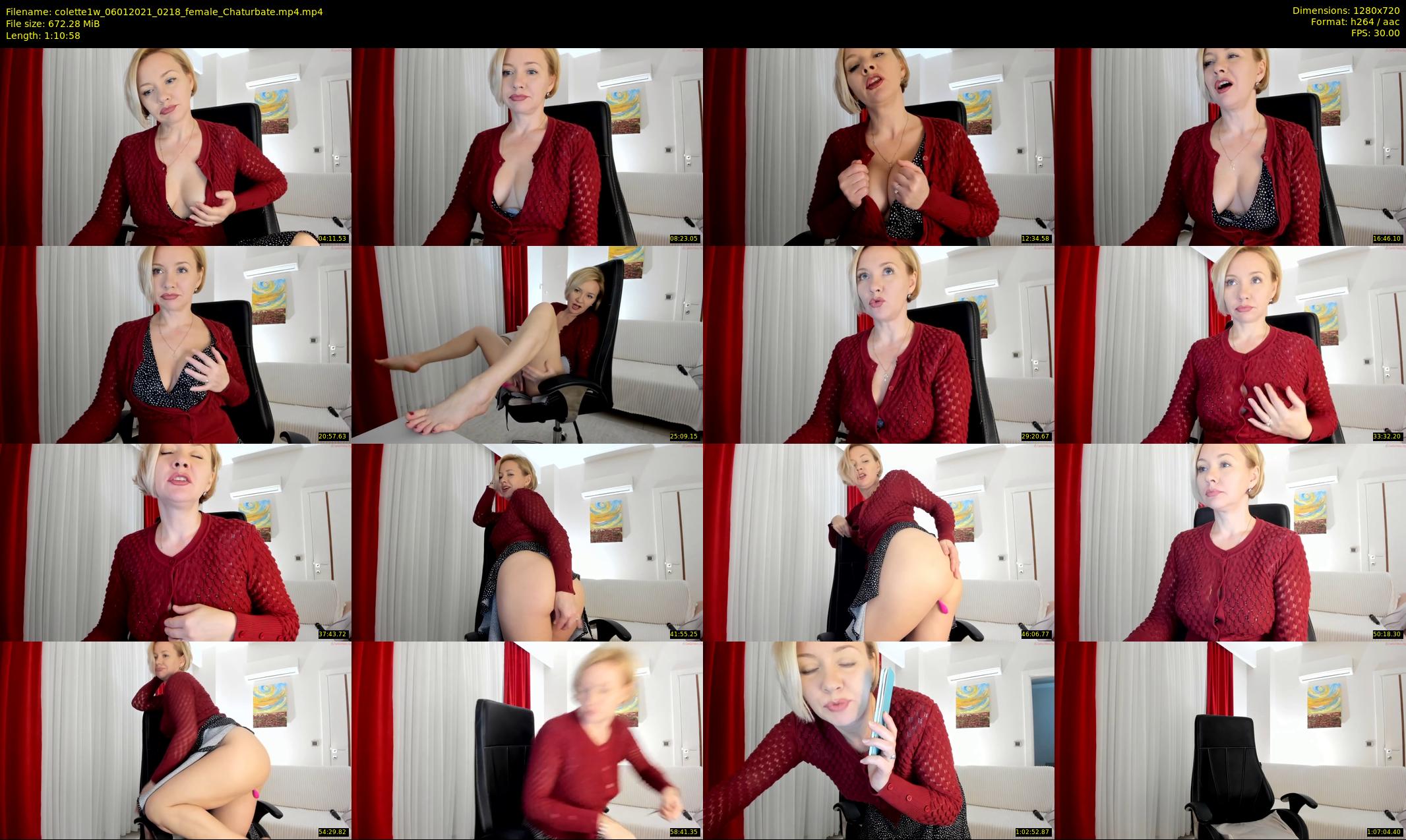 colette1w — 71 minute Chaturbate female cam show recording, 720p, Jan 6, 2021