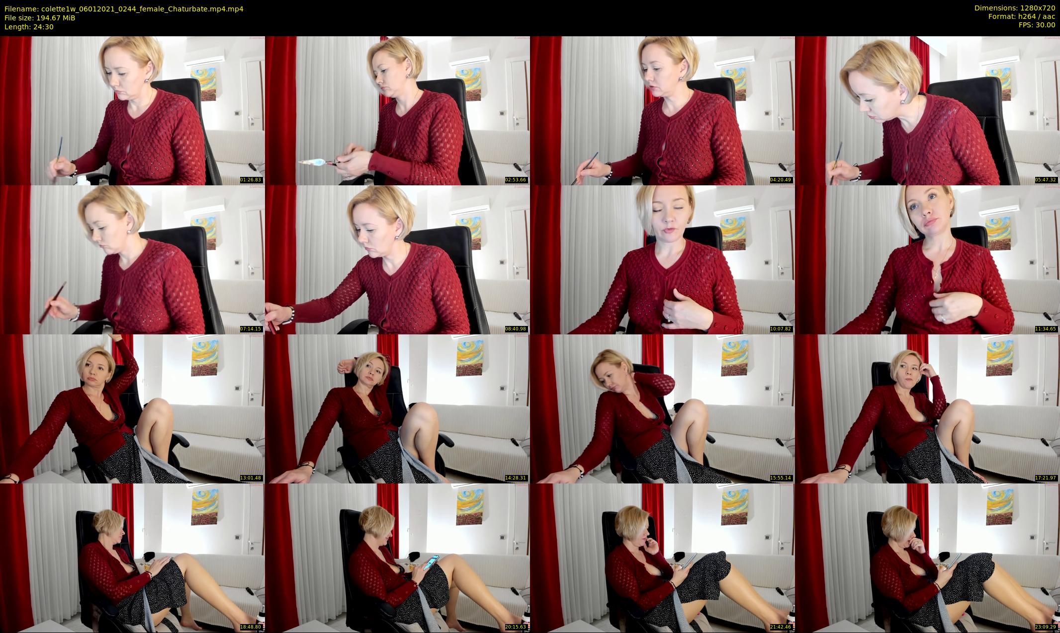 colette1w — 25 minute Chaturbate female cam show recording, 720p, Jan 6, 2021