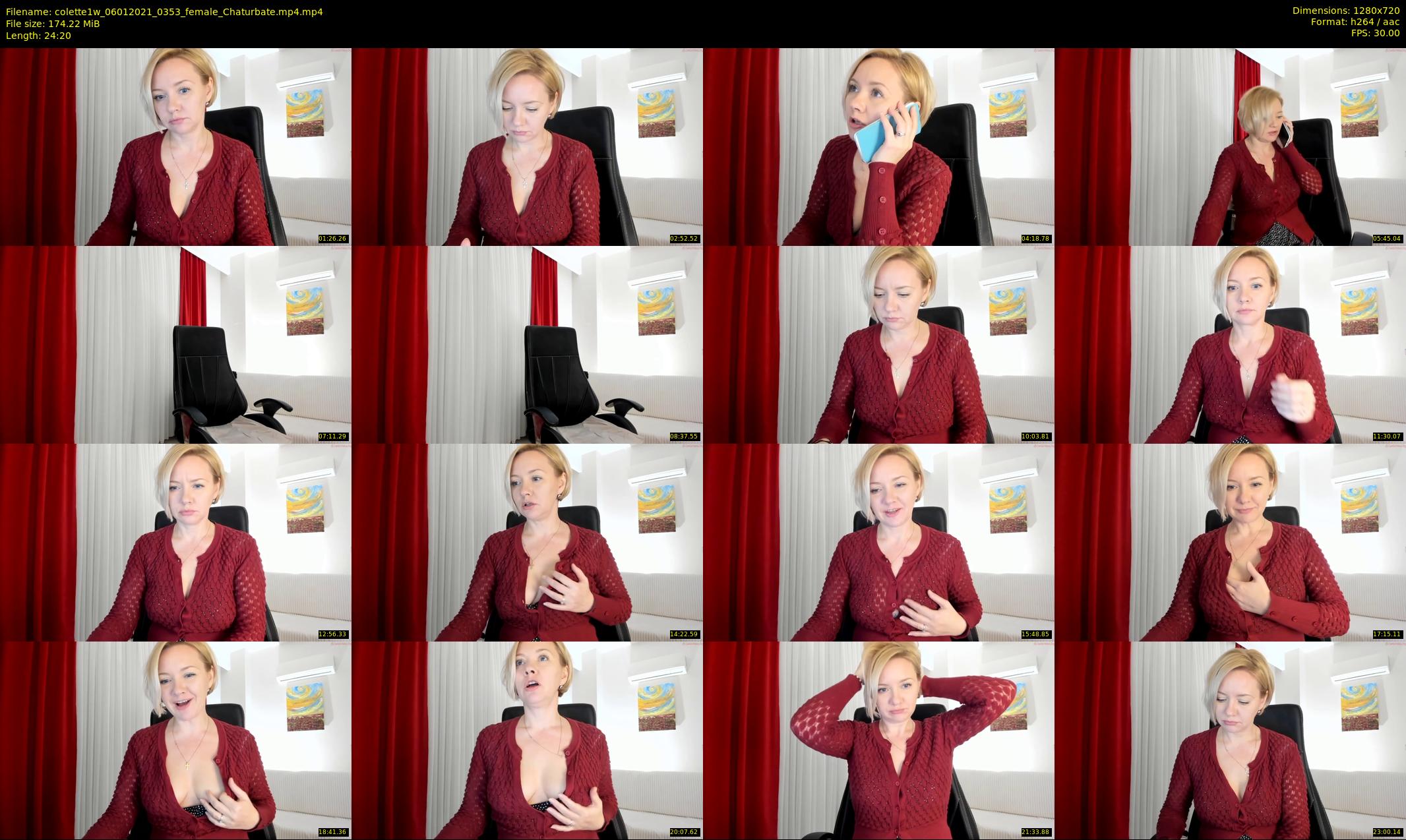 colette1w — 25 minute Chaturbate female cam show recording, 720p, Jan 6, 2021