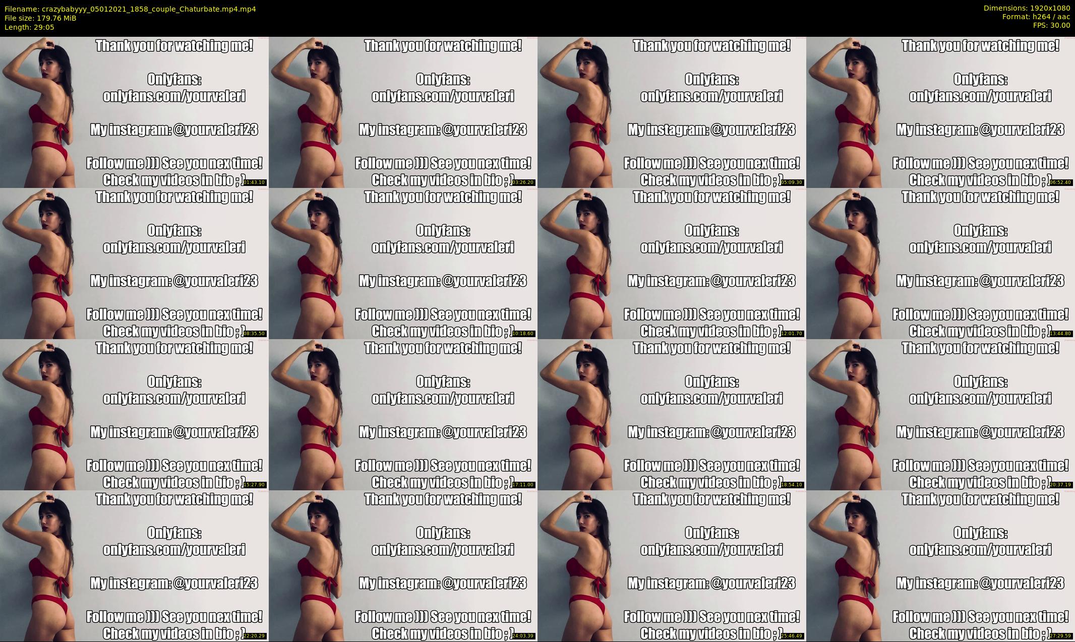 crazybabyyy — 30 minute Chaturbate couple cam show recording, 1080p, Jan 5, 2021